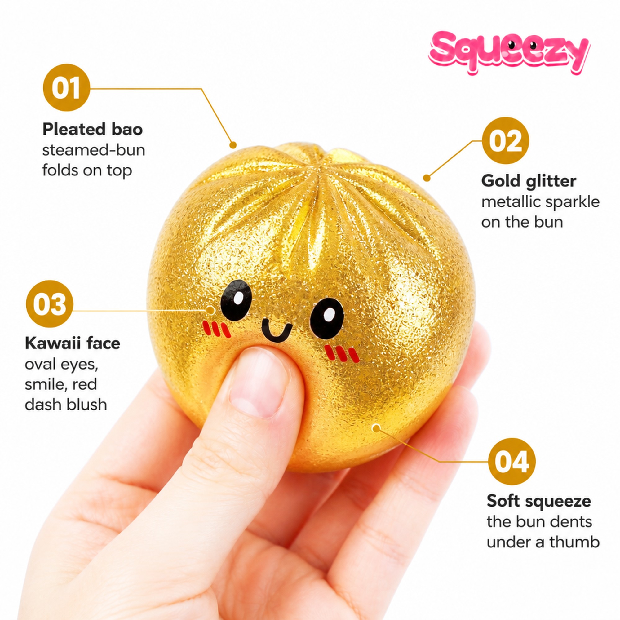 Gold Face Bao features
