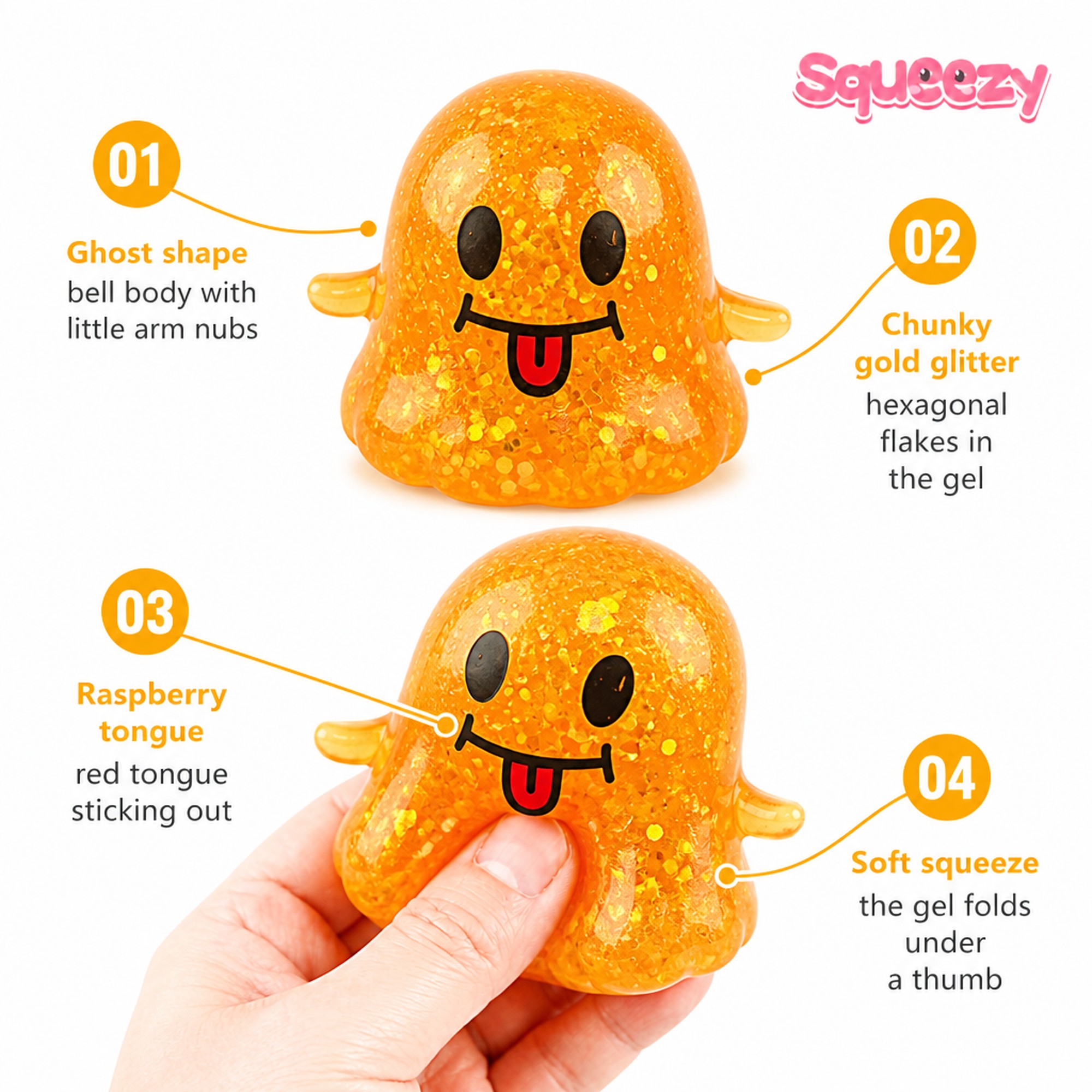 Glitter Ghost features