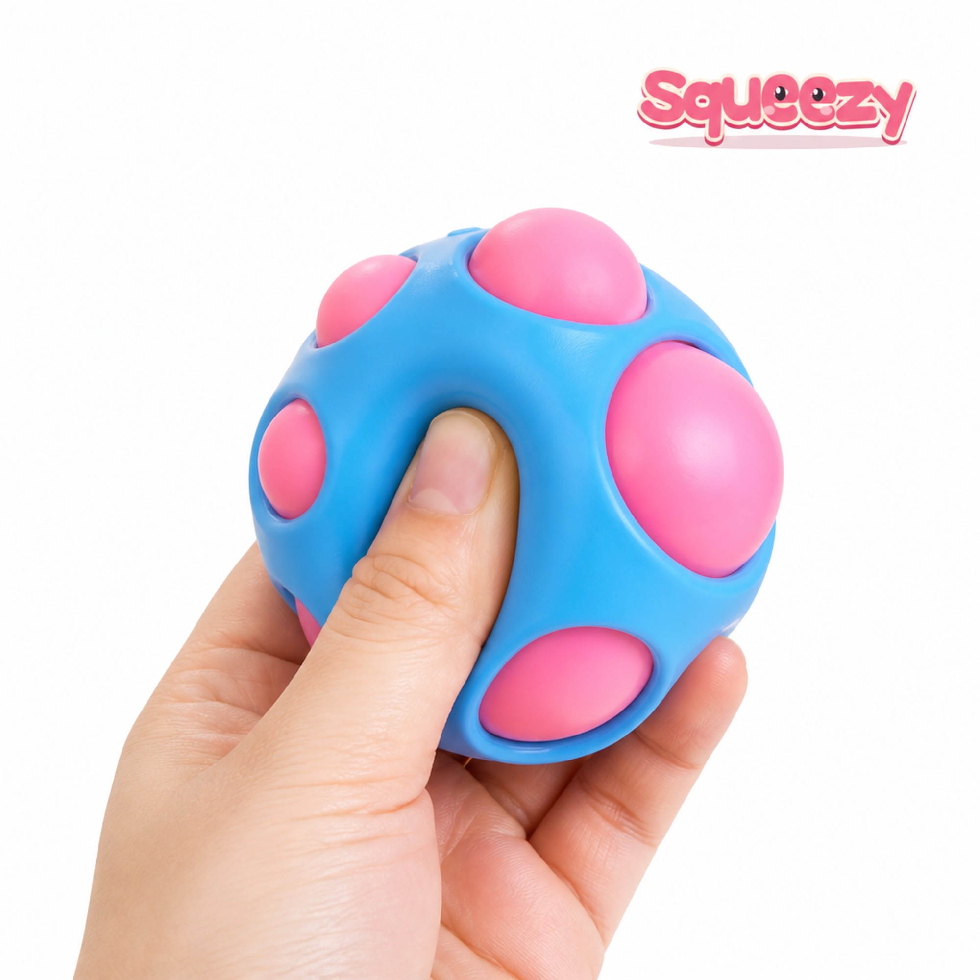 Hole Dough Ball being squeezed
