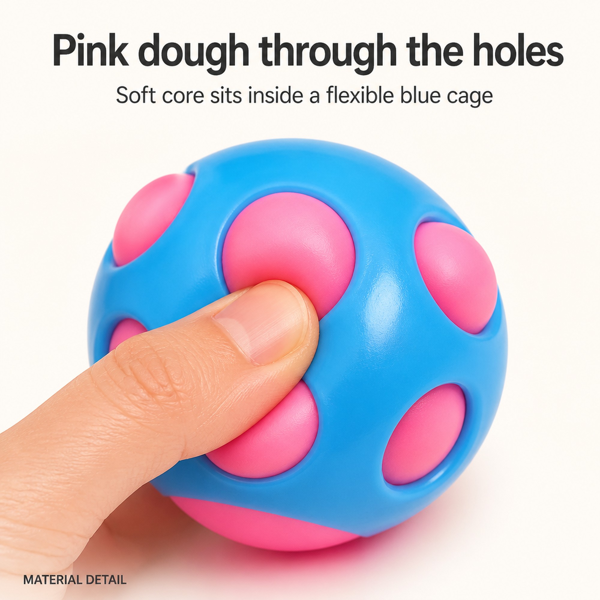 Hole Dough Ball pink dough through holes