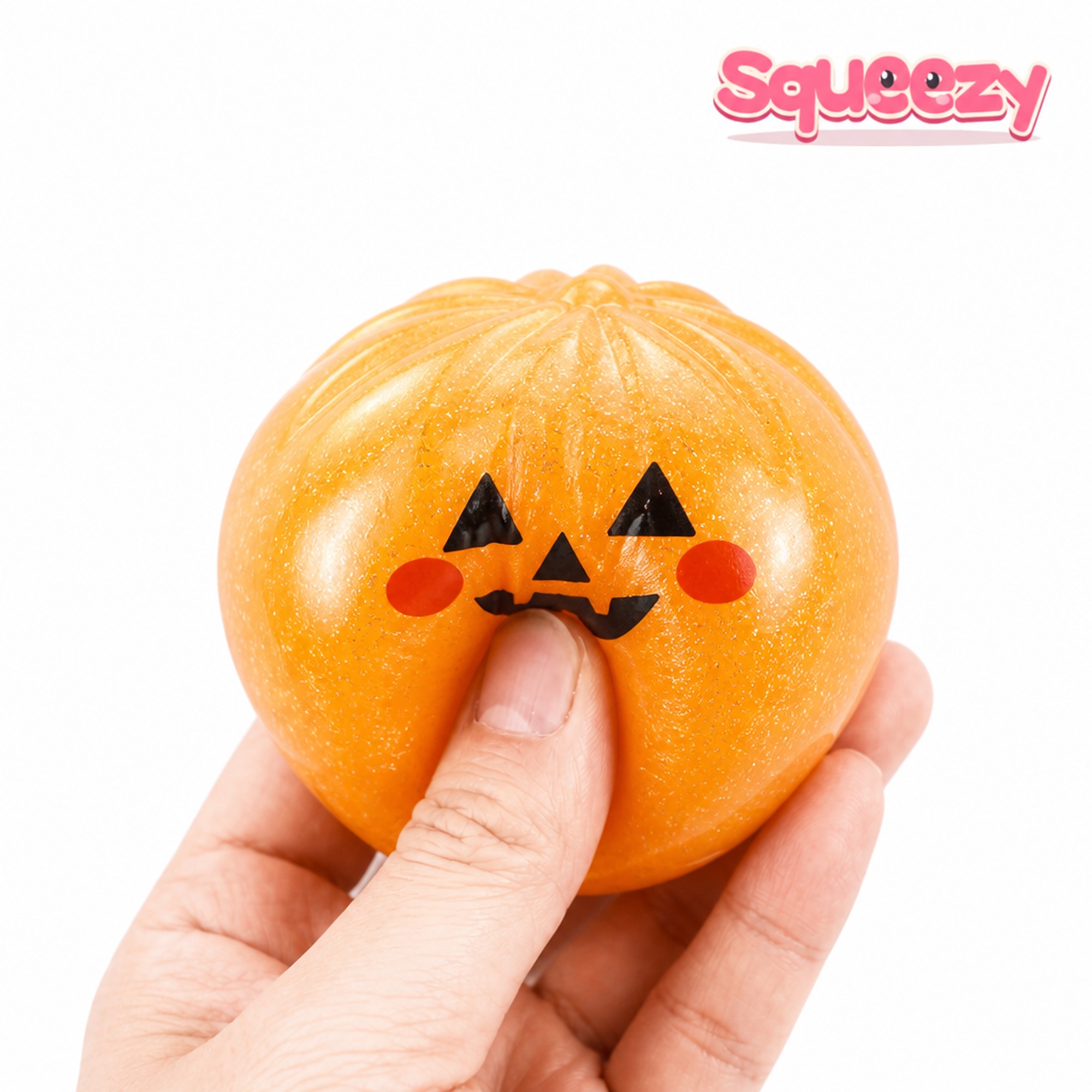 Pumpkin Bao being squeezed