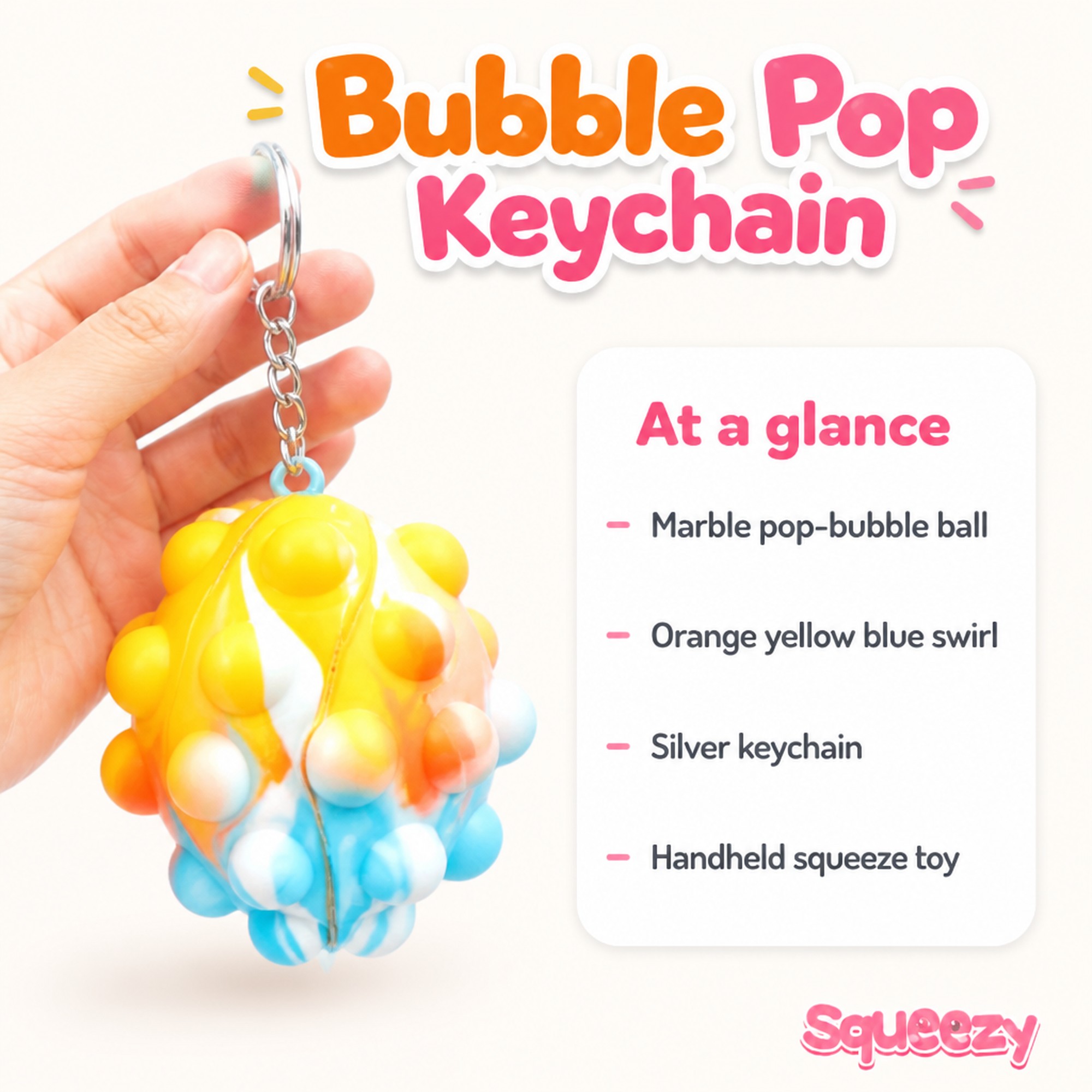 Bubble Pop Keychain at a glance