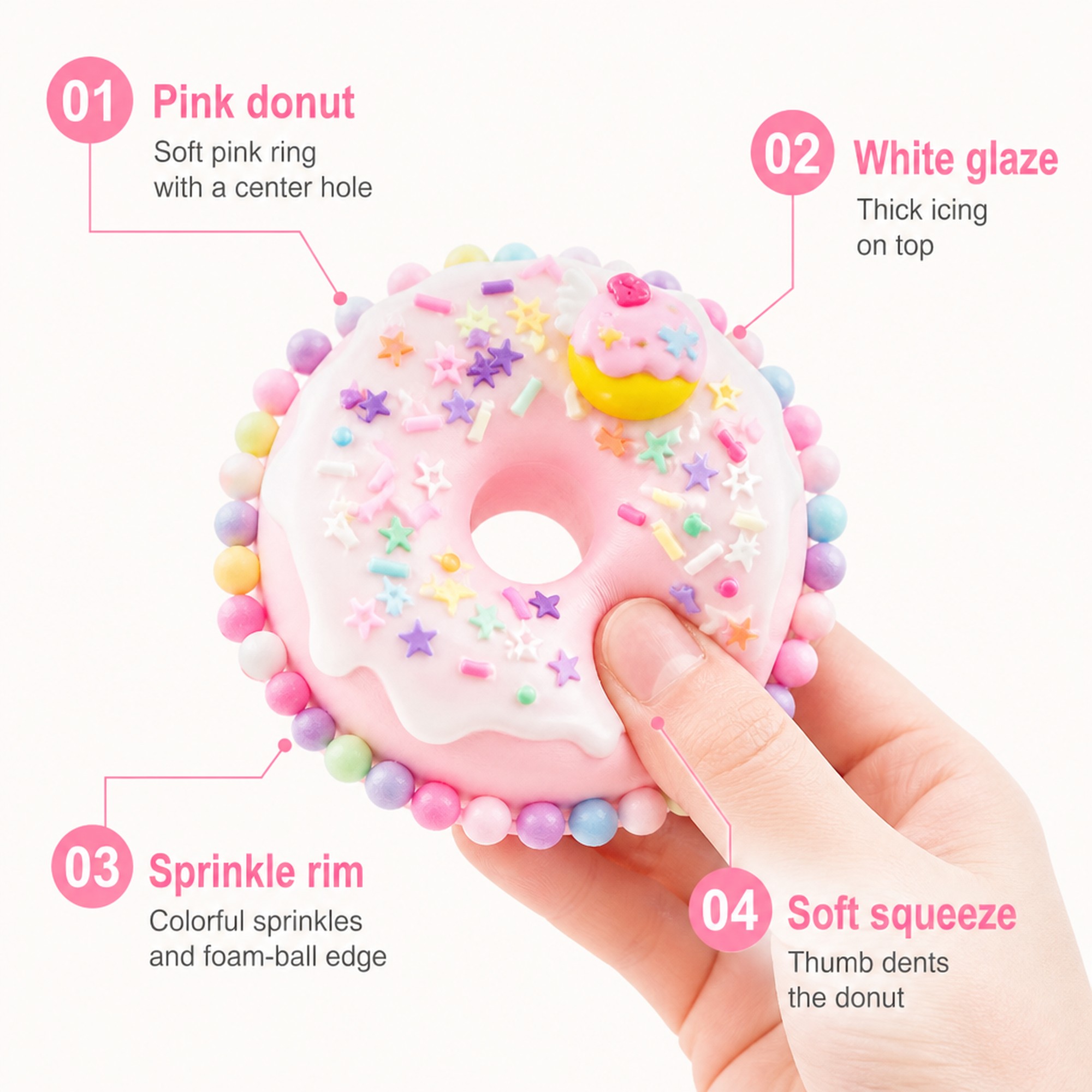 Sprinkle Donut features