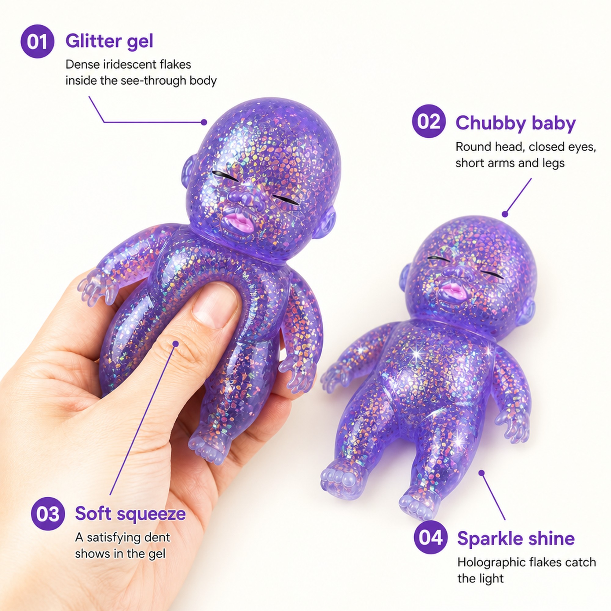 Glitter Baby features
