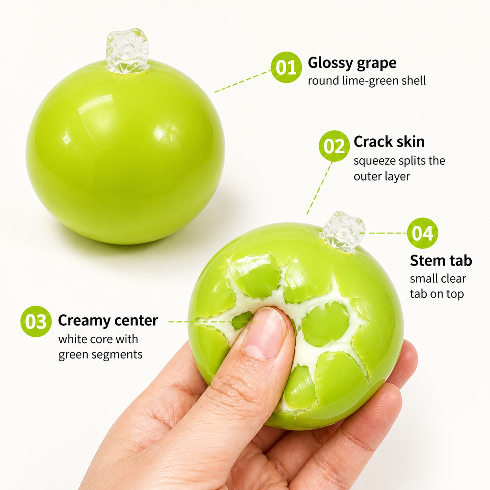 Crispy Green Grape features