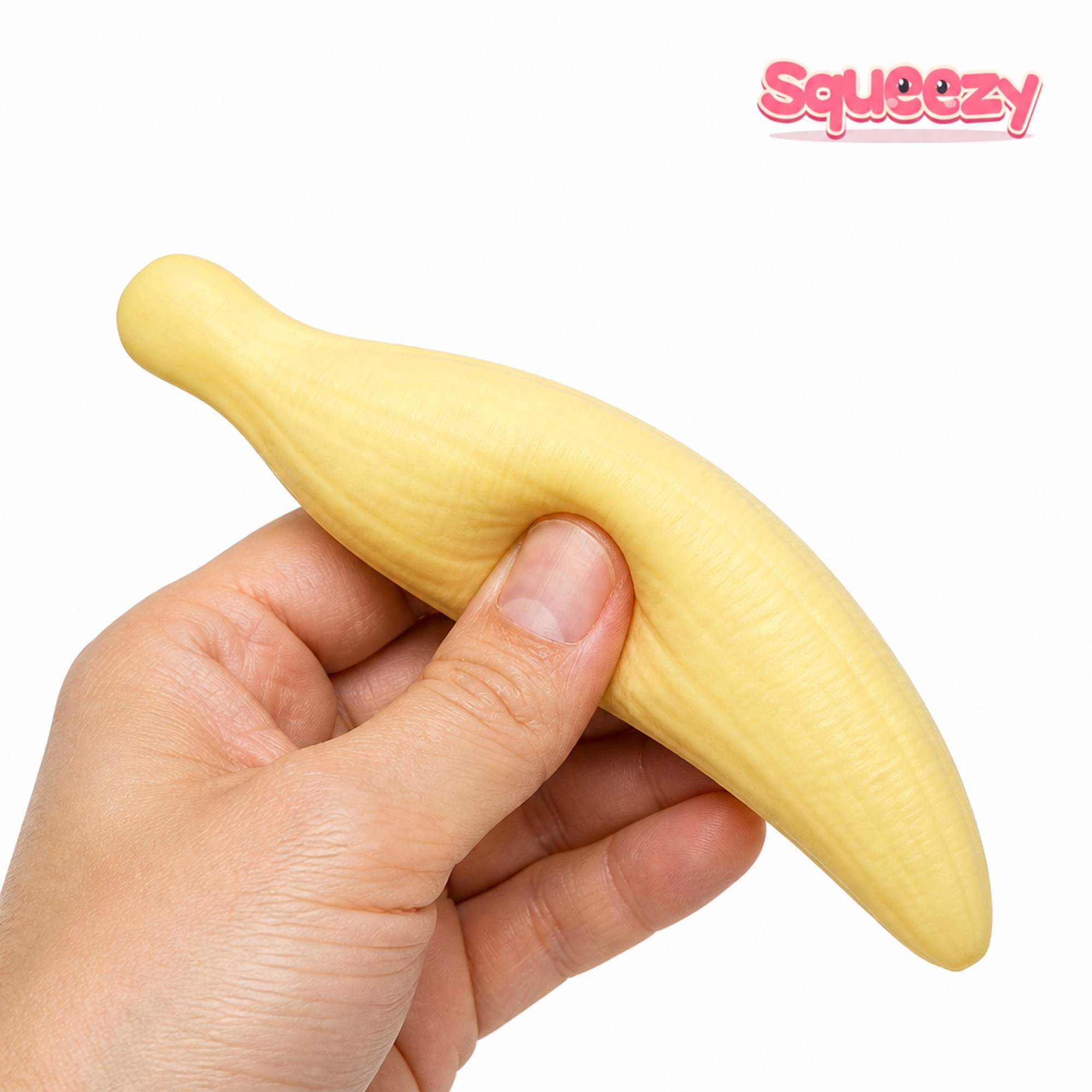 Pale Banana being squeezed