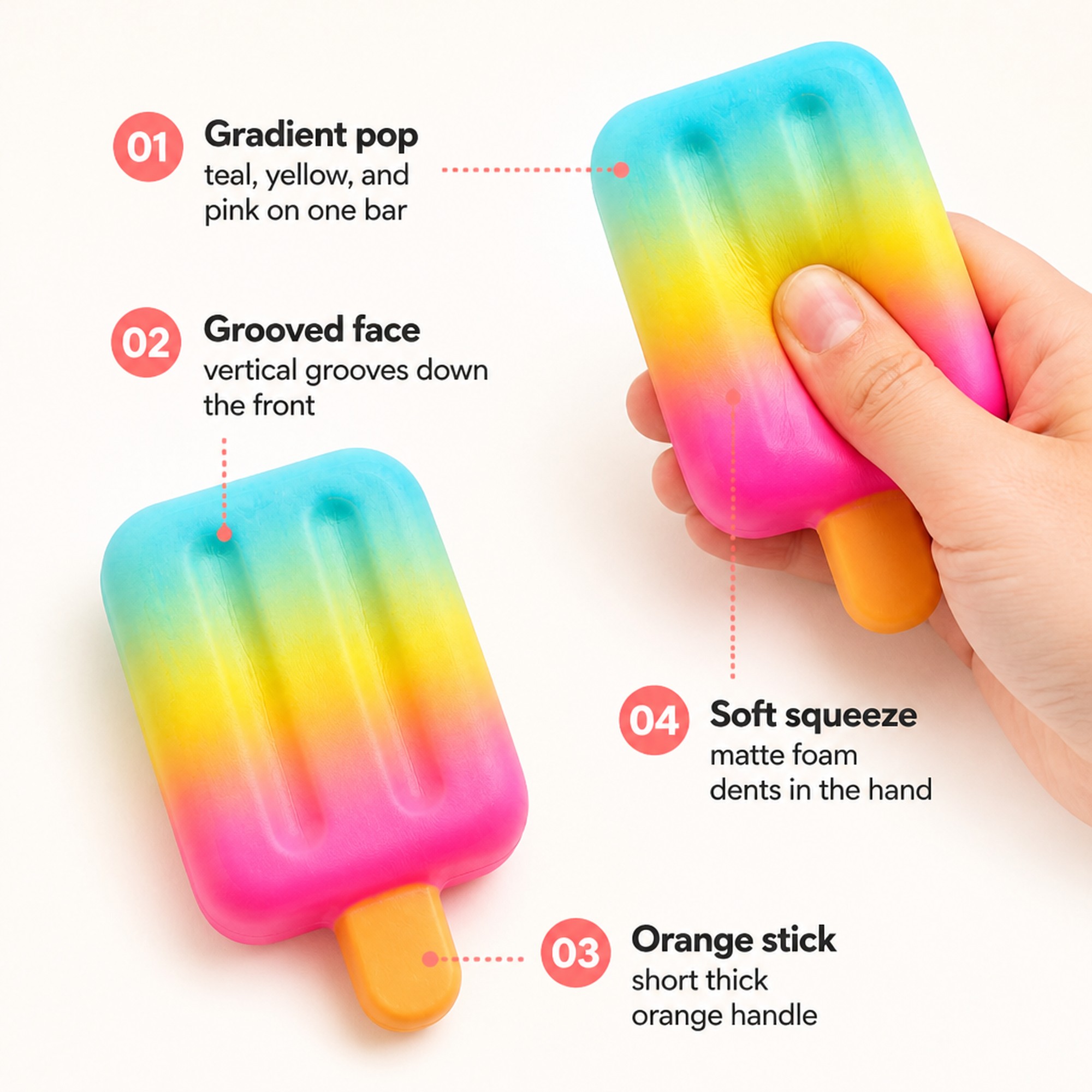 Rainbow Popsicle features