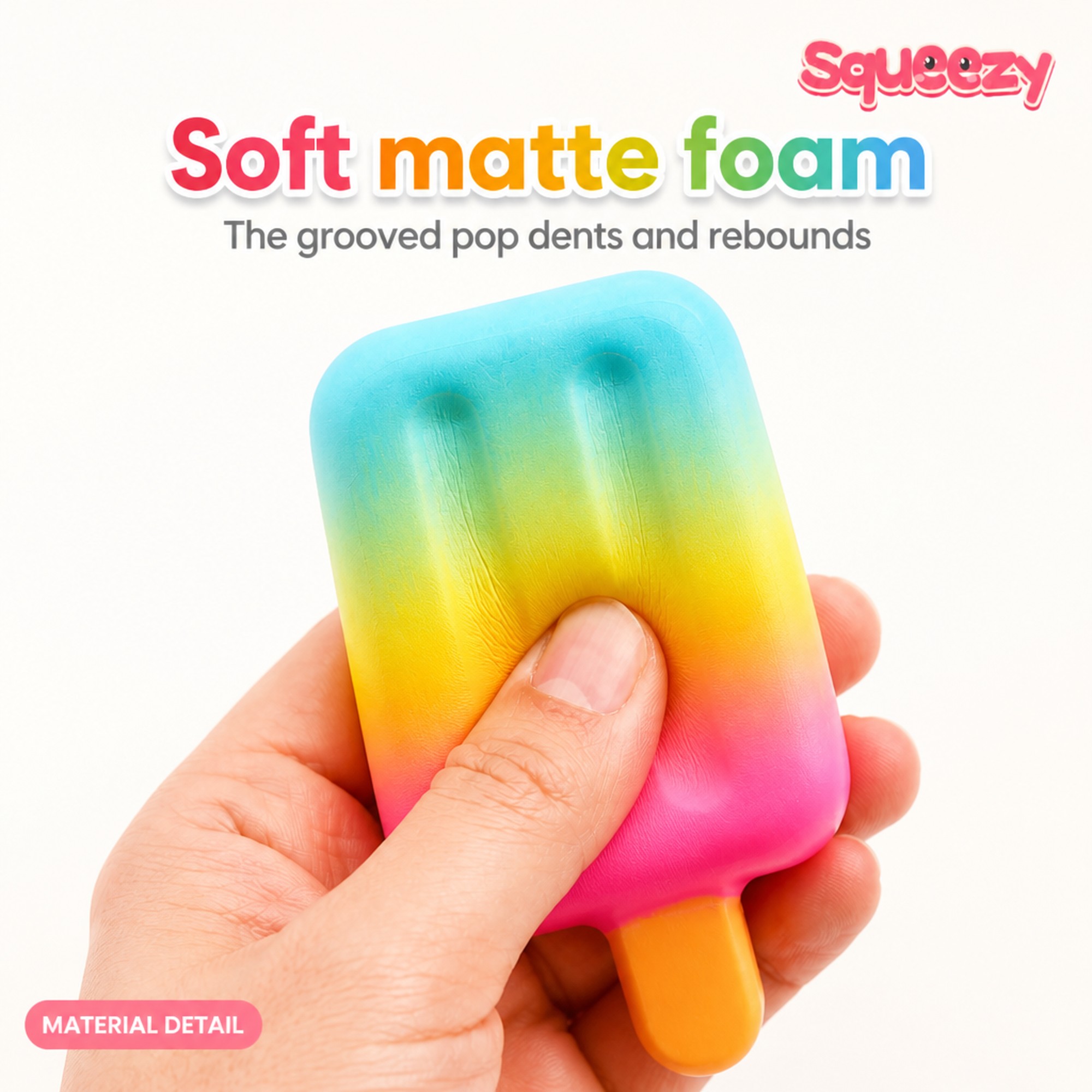 Rainbow Popsicle foam texture
