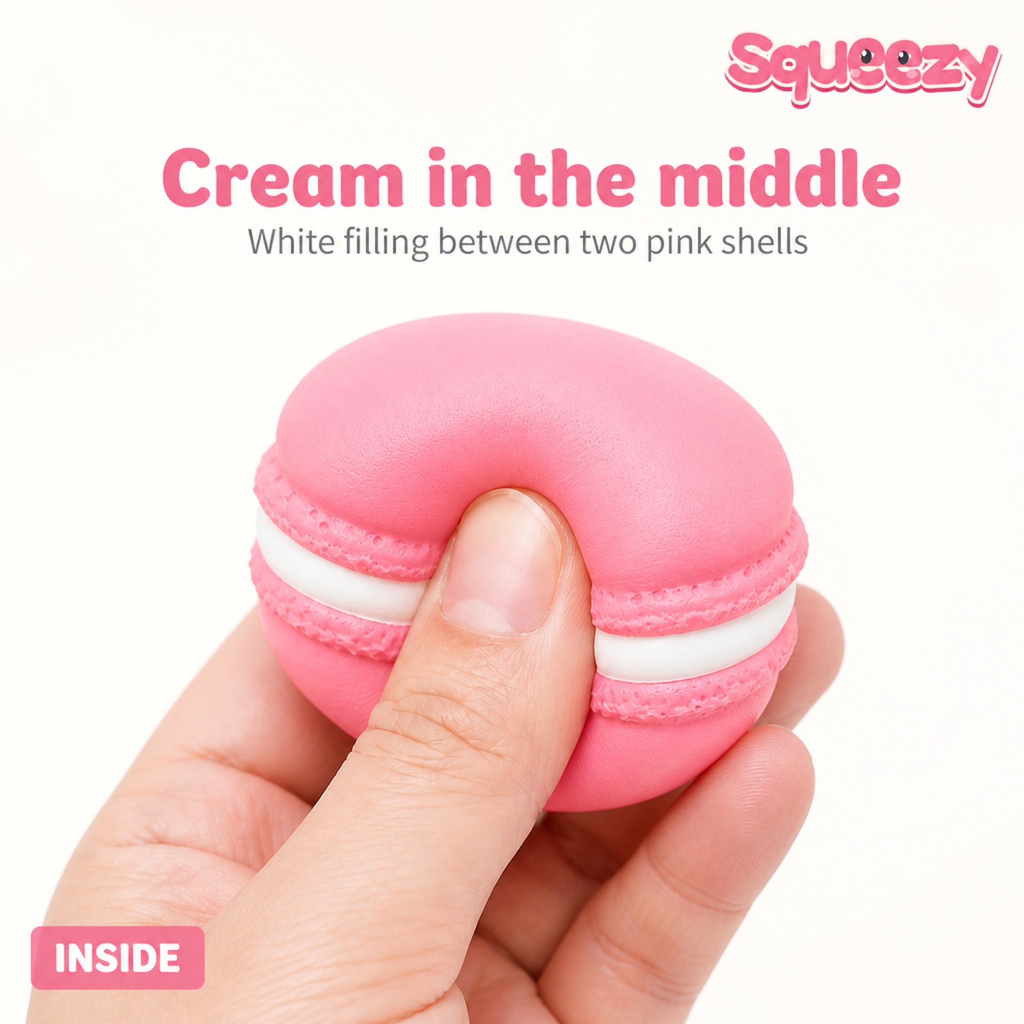 Pink Macaron cream filling