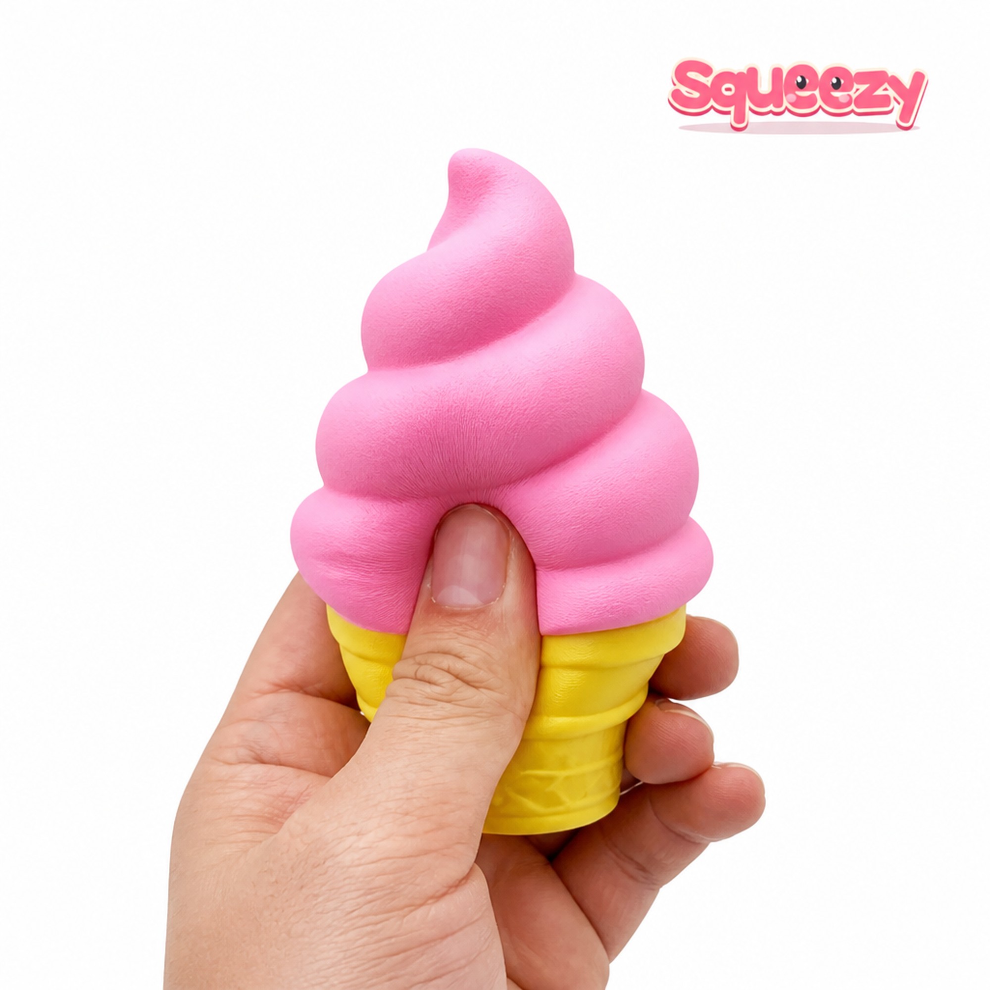 Soft-Serve Cone being squeezed