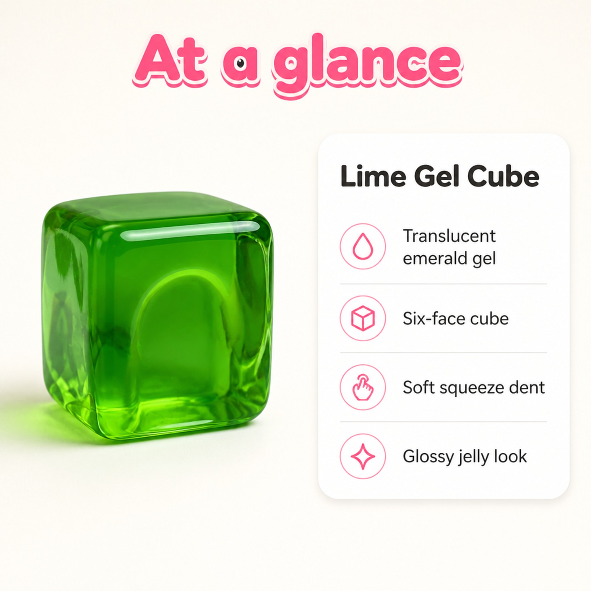 Lime Gel Cube at a glance