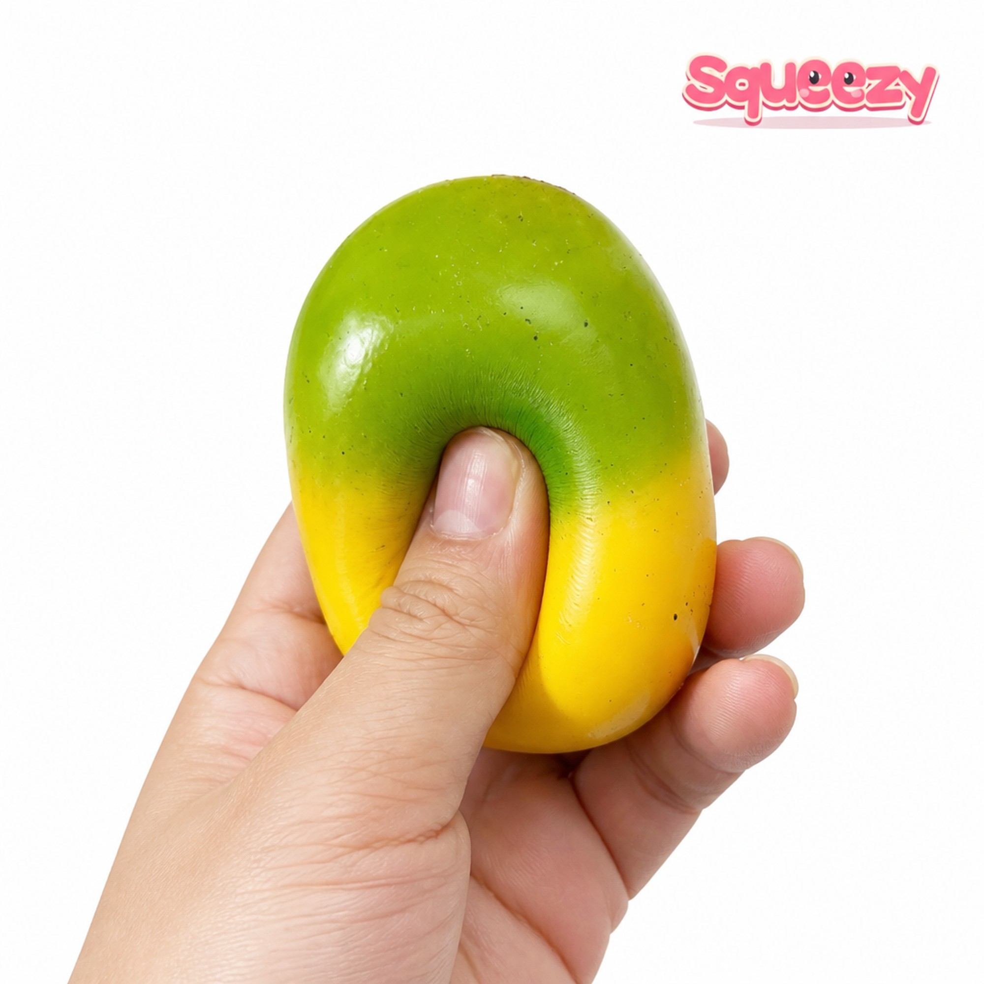 Color-Change Mango being squeezed