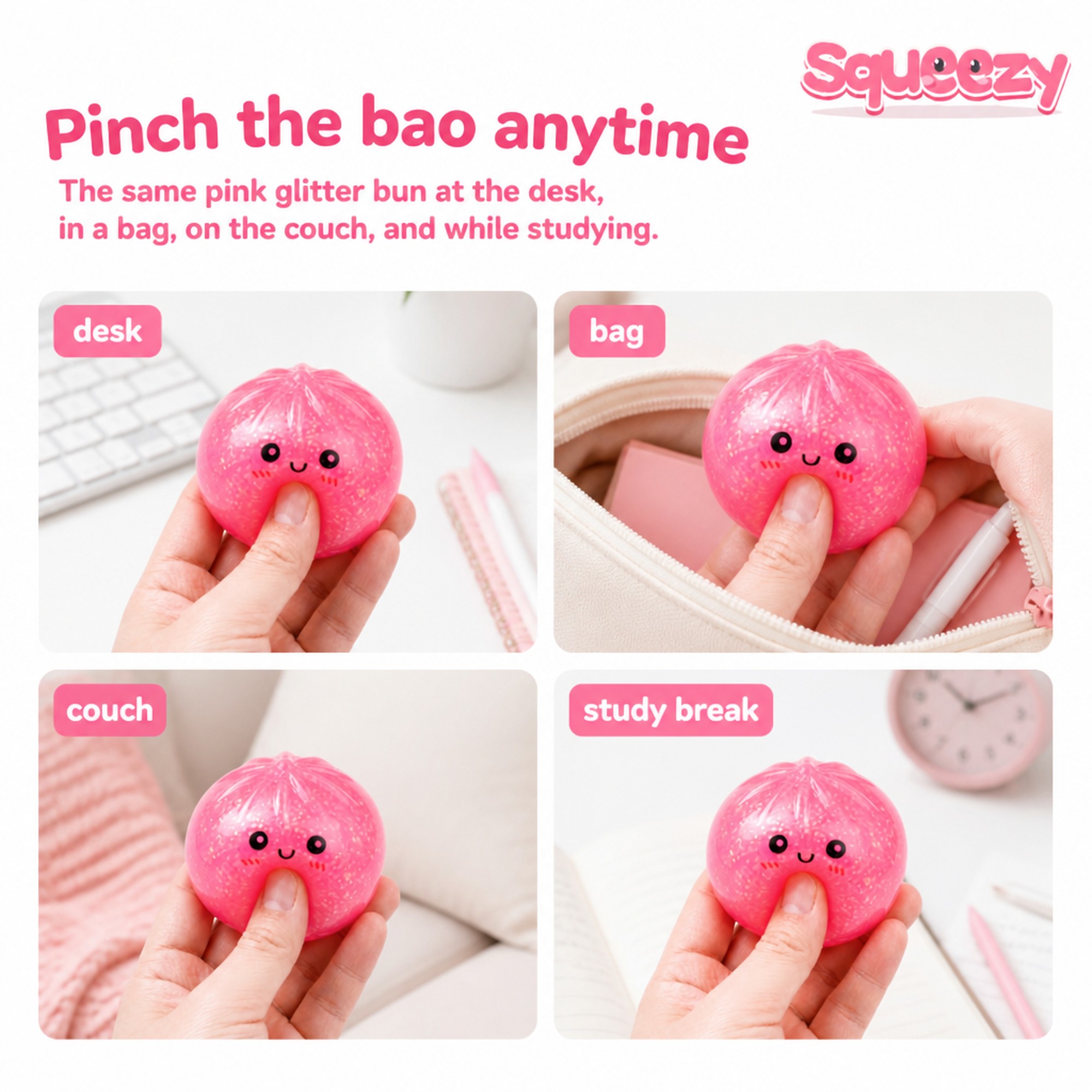 Pink Smiley Bao use occasions