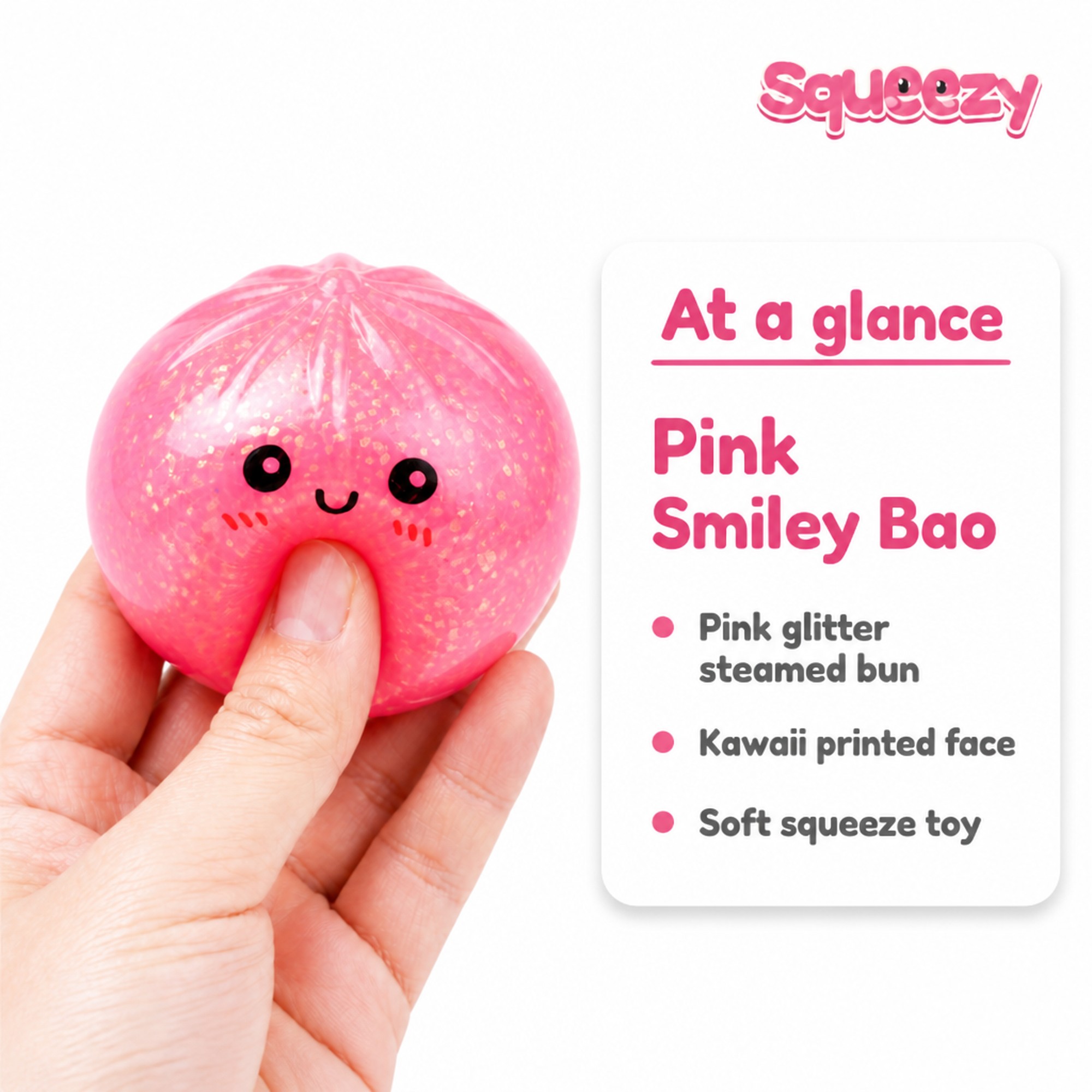 Pink Smiley Bao at a glance