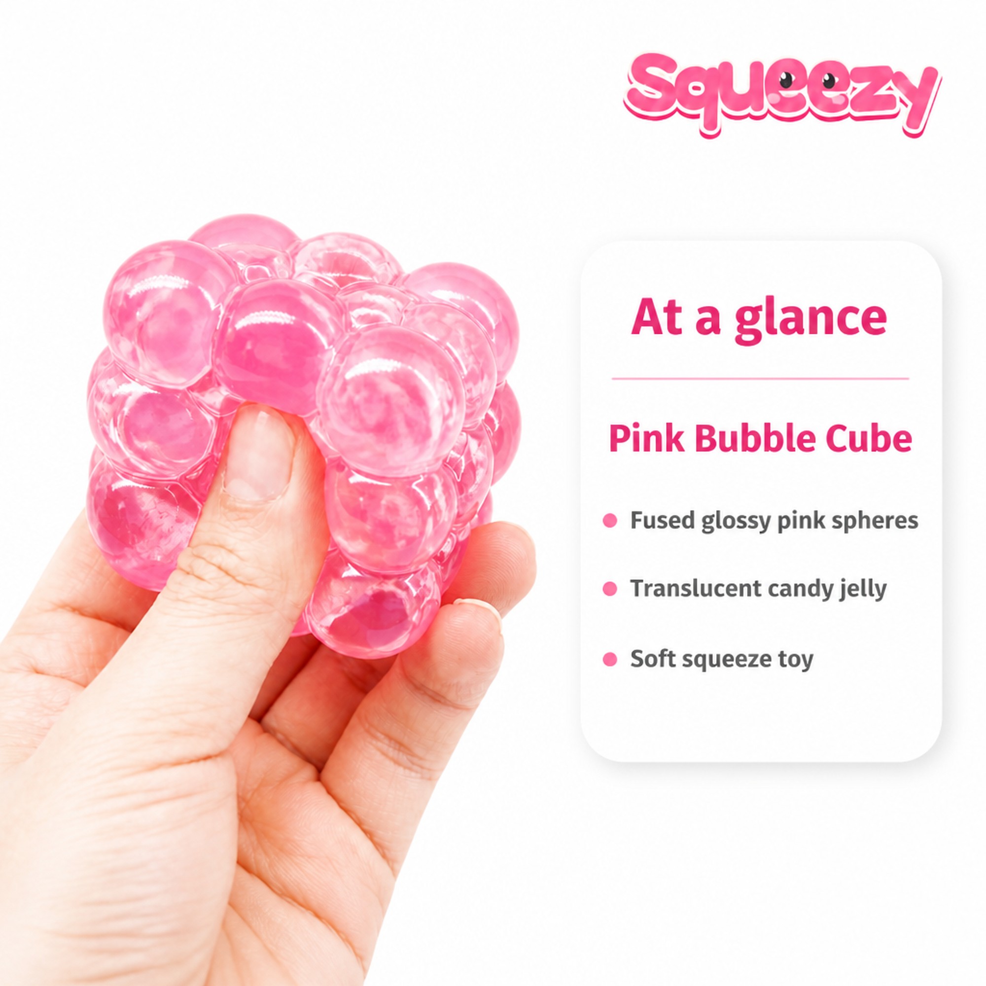 Pink Bubble Cube at a glance