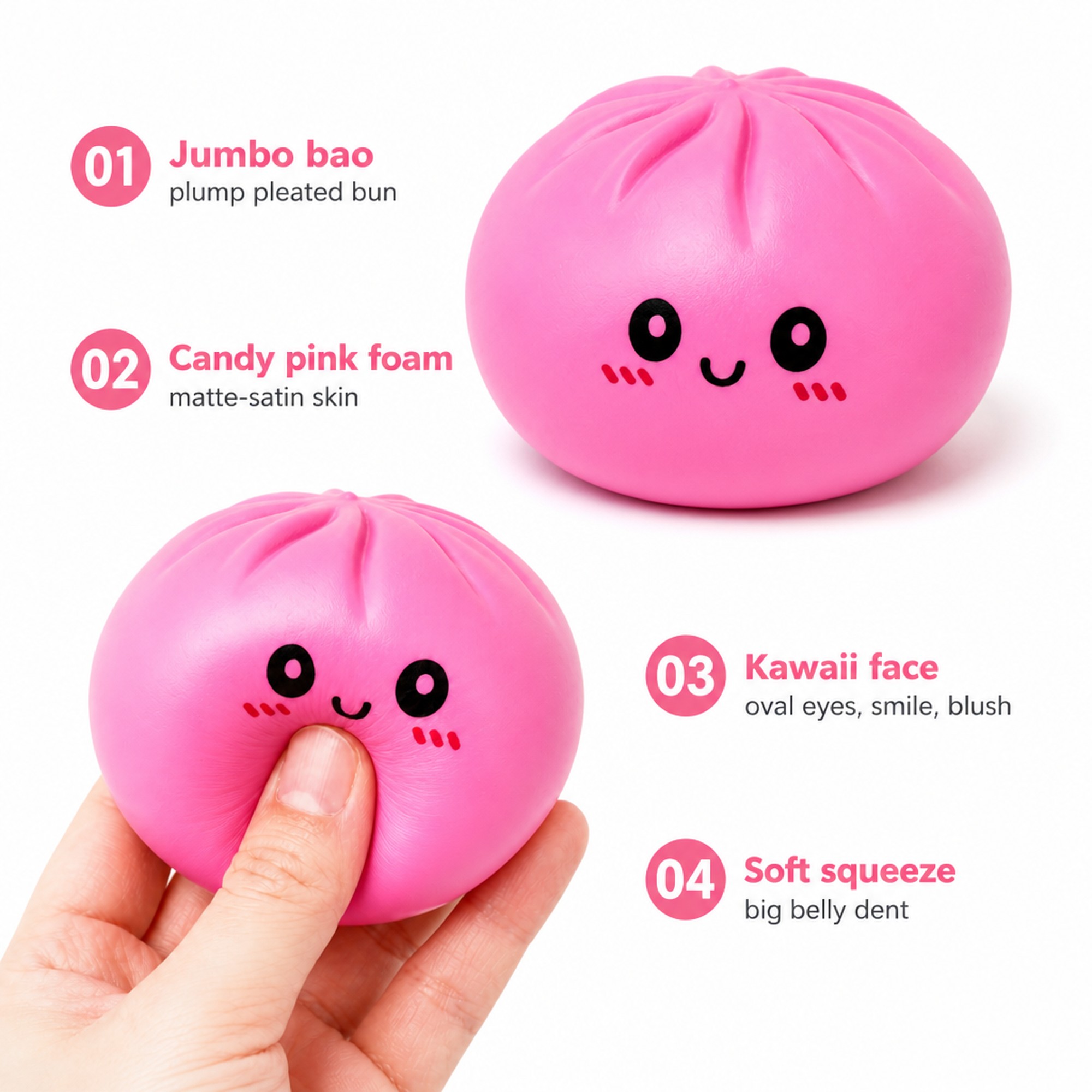 Jumbo Pink Bao features