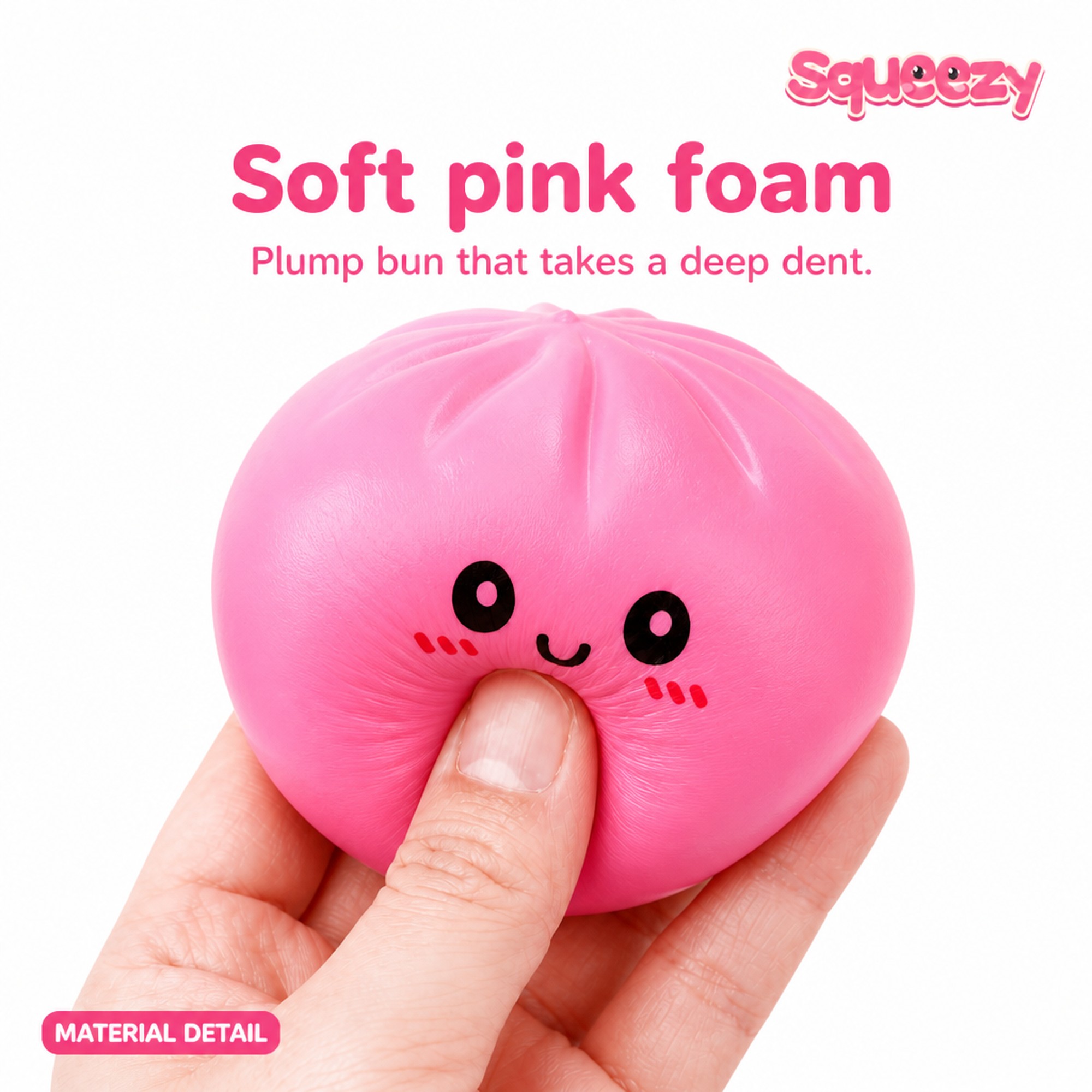 Jumbo Pink Bao foam squeeze