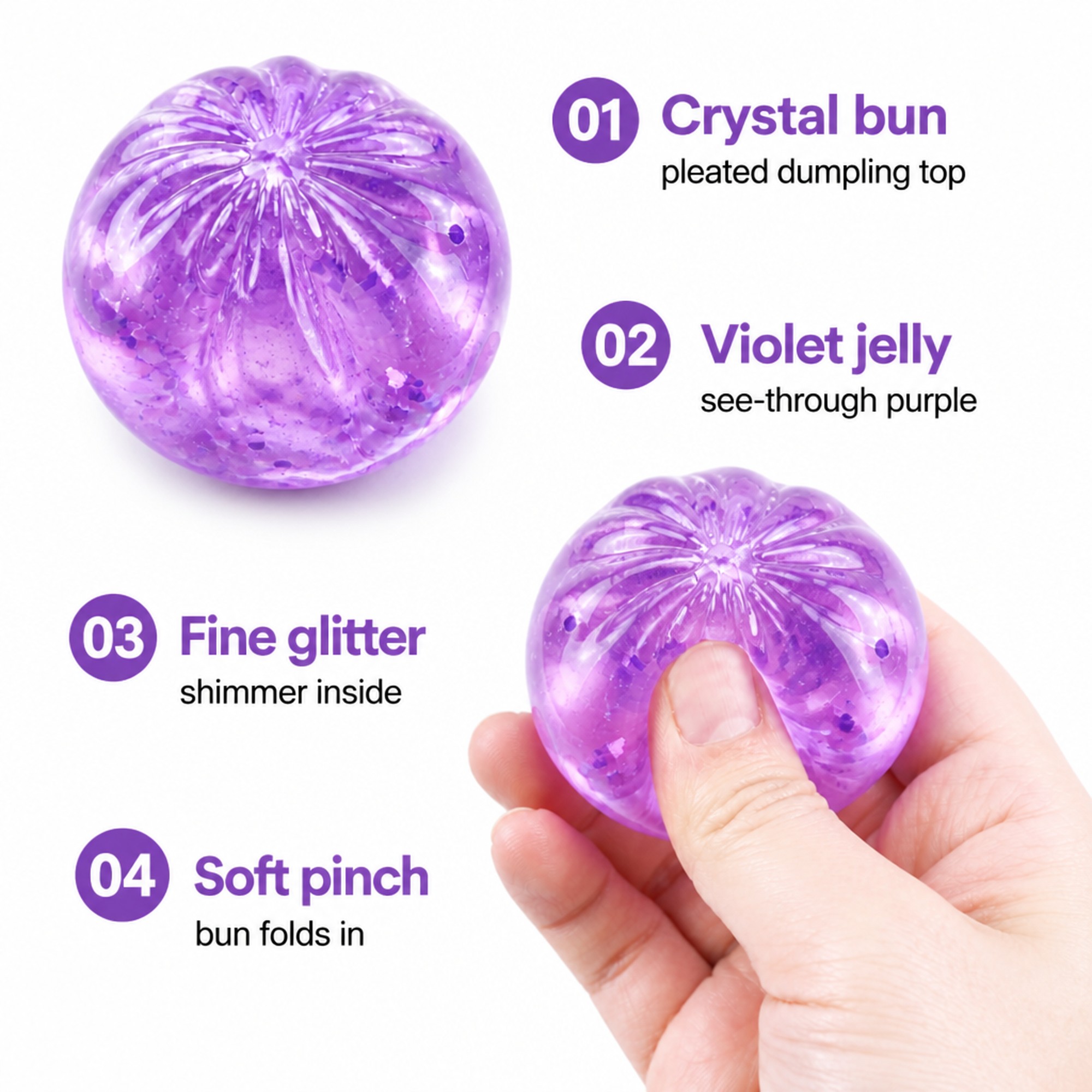 Purple Crystal Bao features
