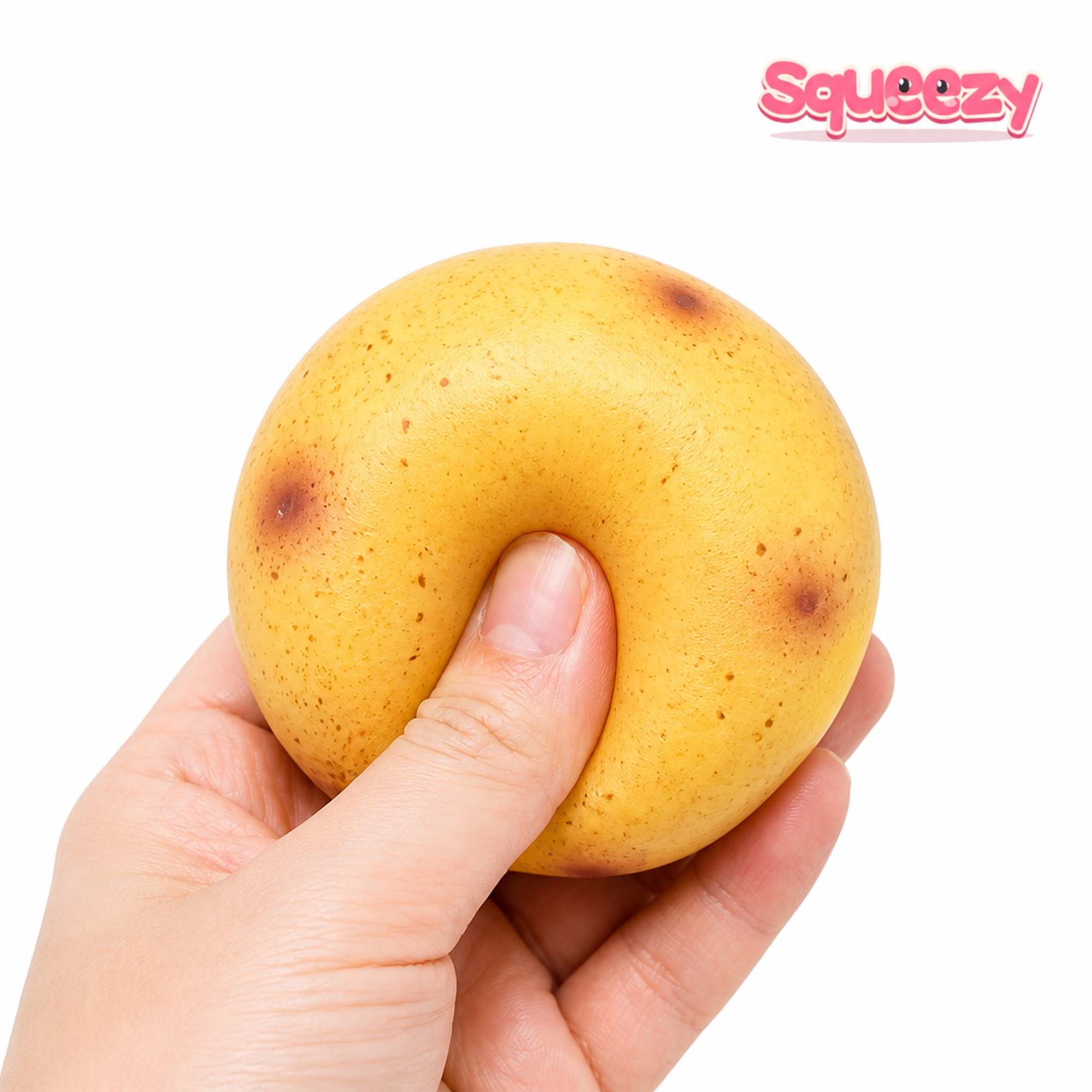 Jumbo Potato being squeezed