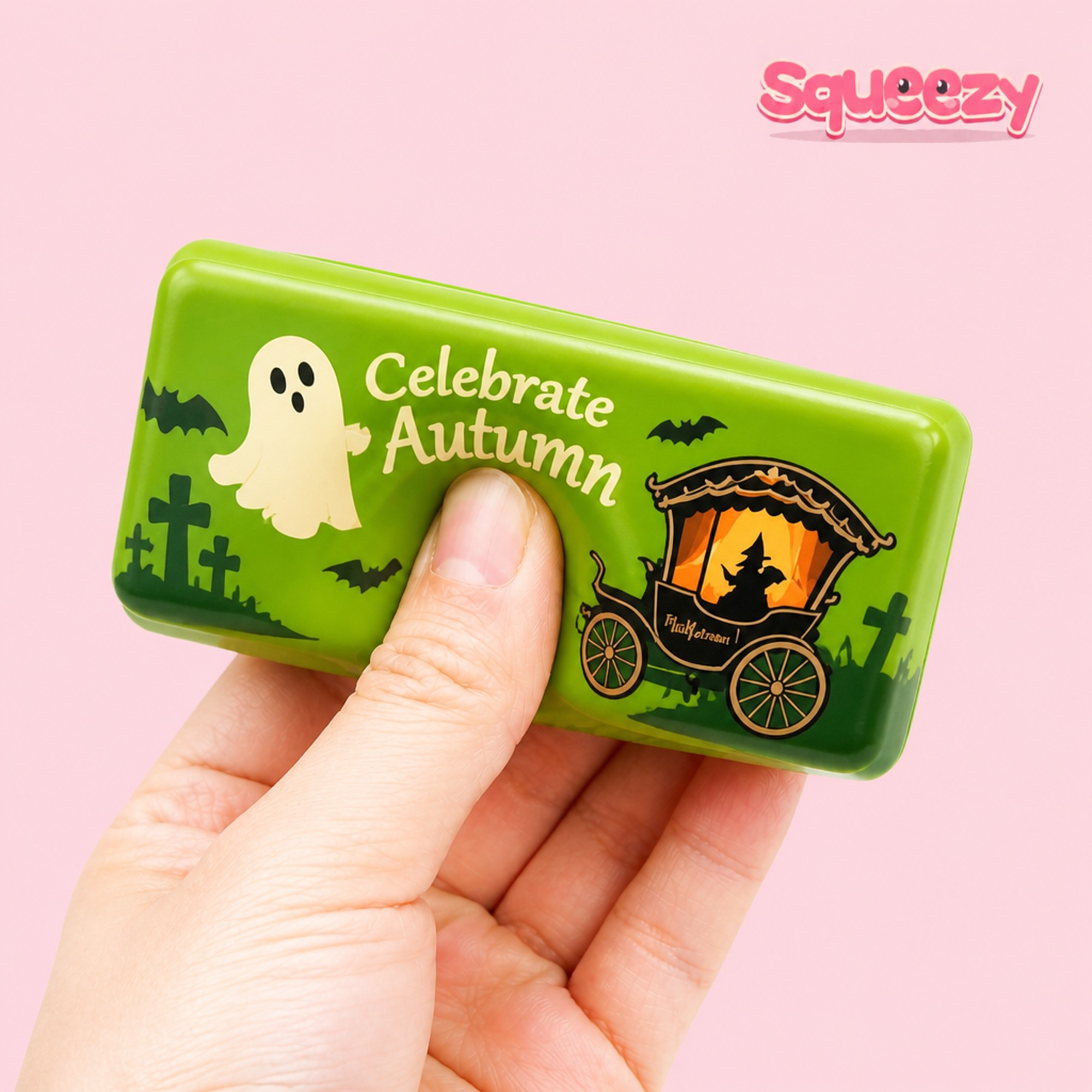 Halloween Butter being squeezed