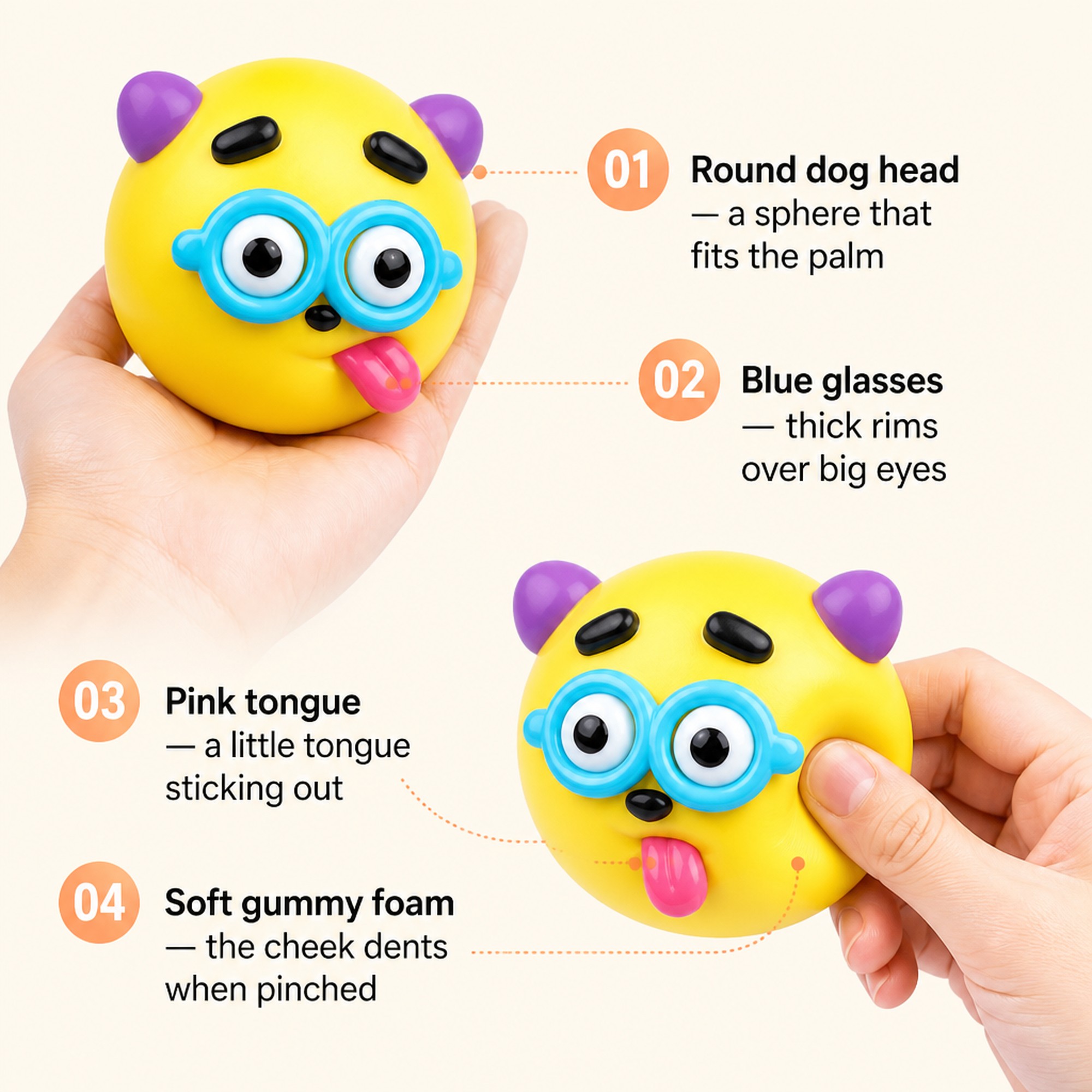 Glasses Dog features