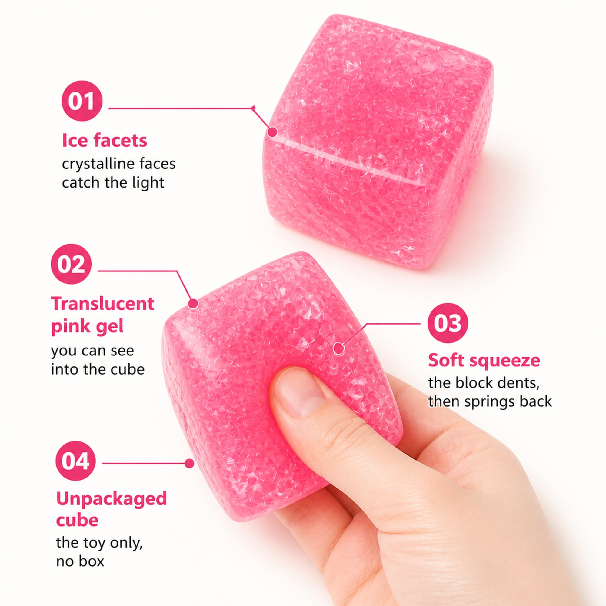 Frosty Pink Cube features