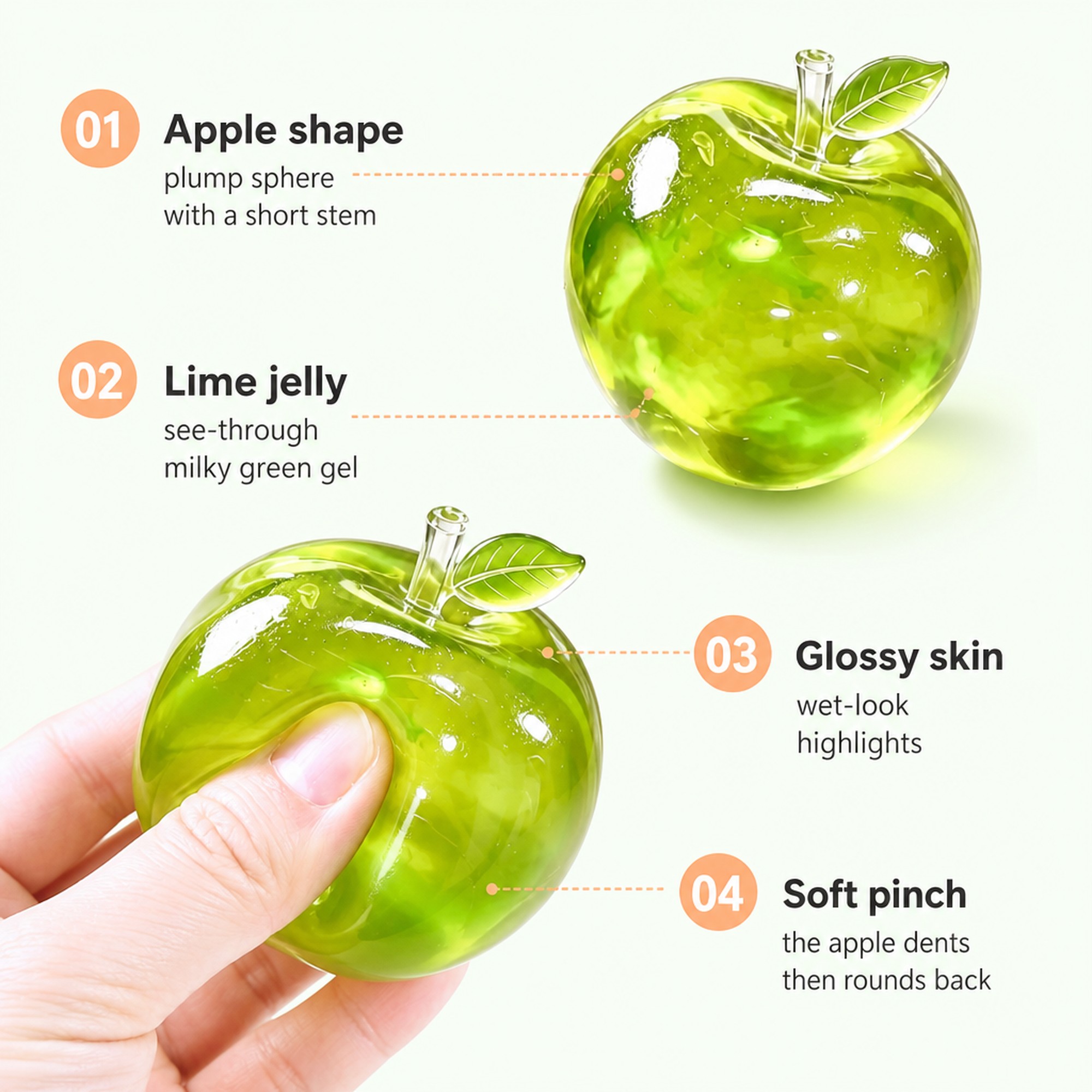 Lime Jelly Apple features