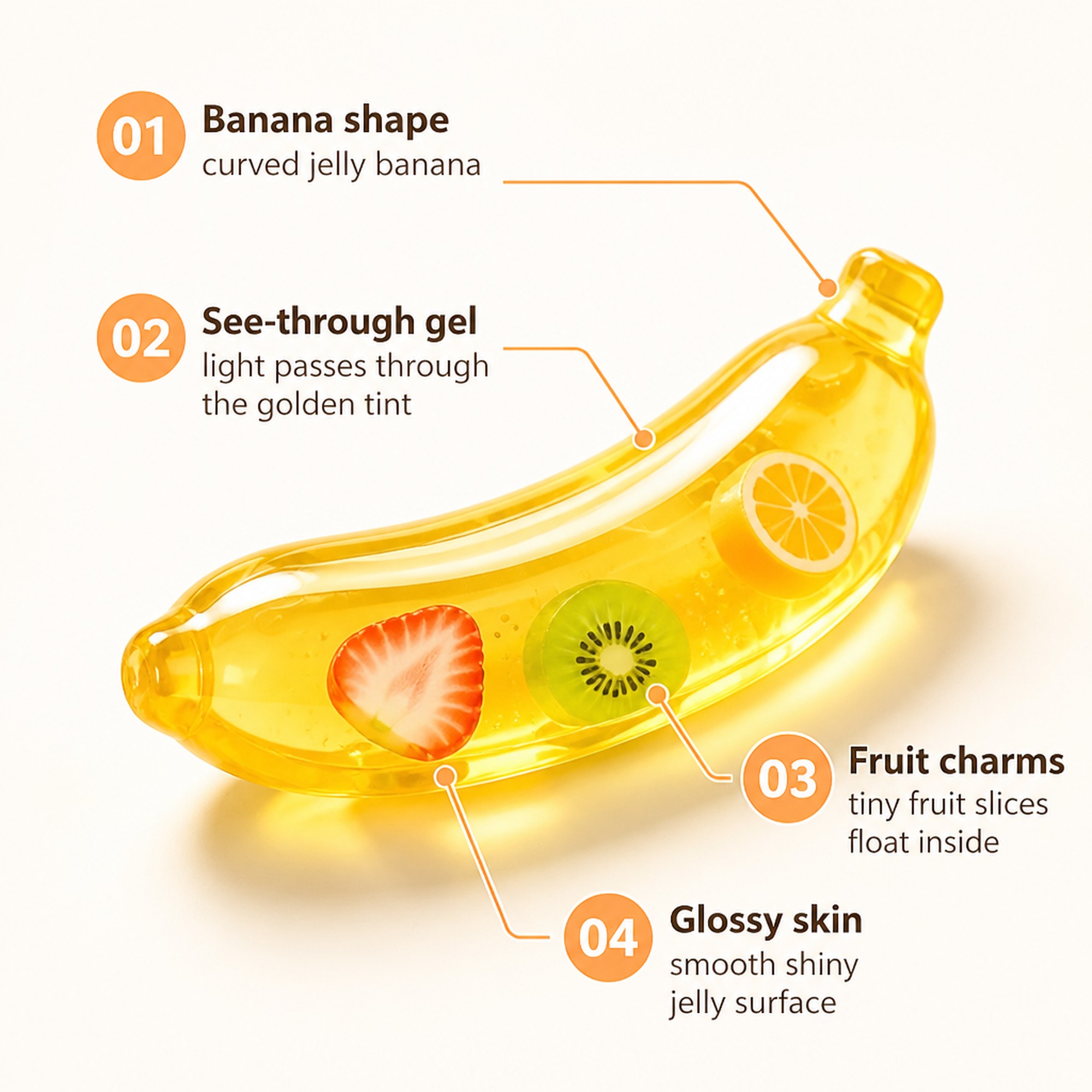 Fruit Charm Banana features