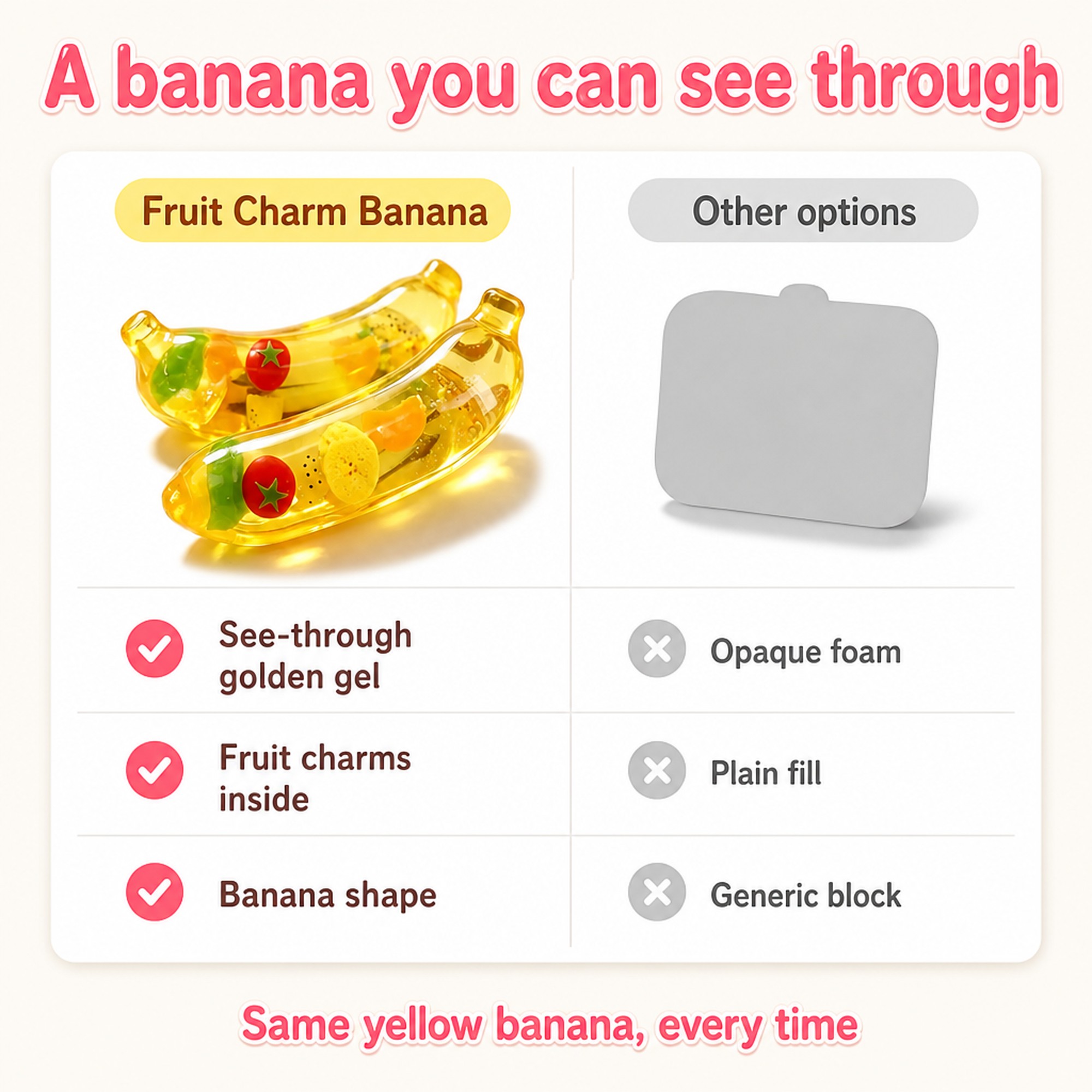 Fruit Charm Banana compared with other options