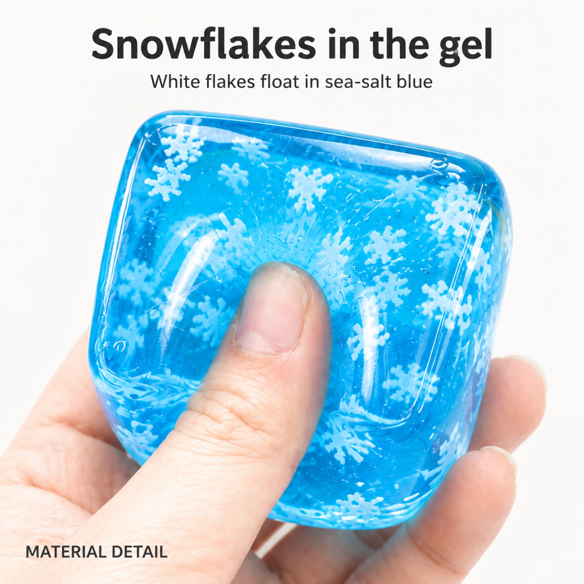 Snowflake Cube gel and flakes