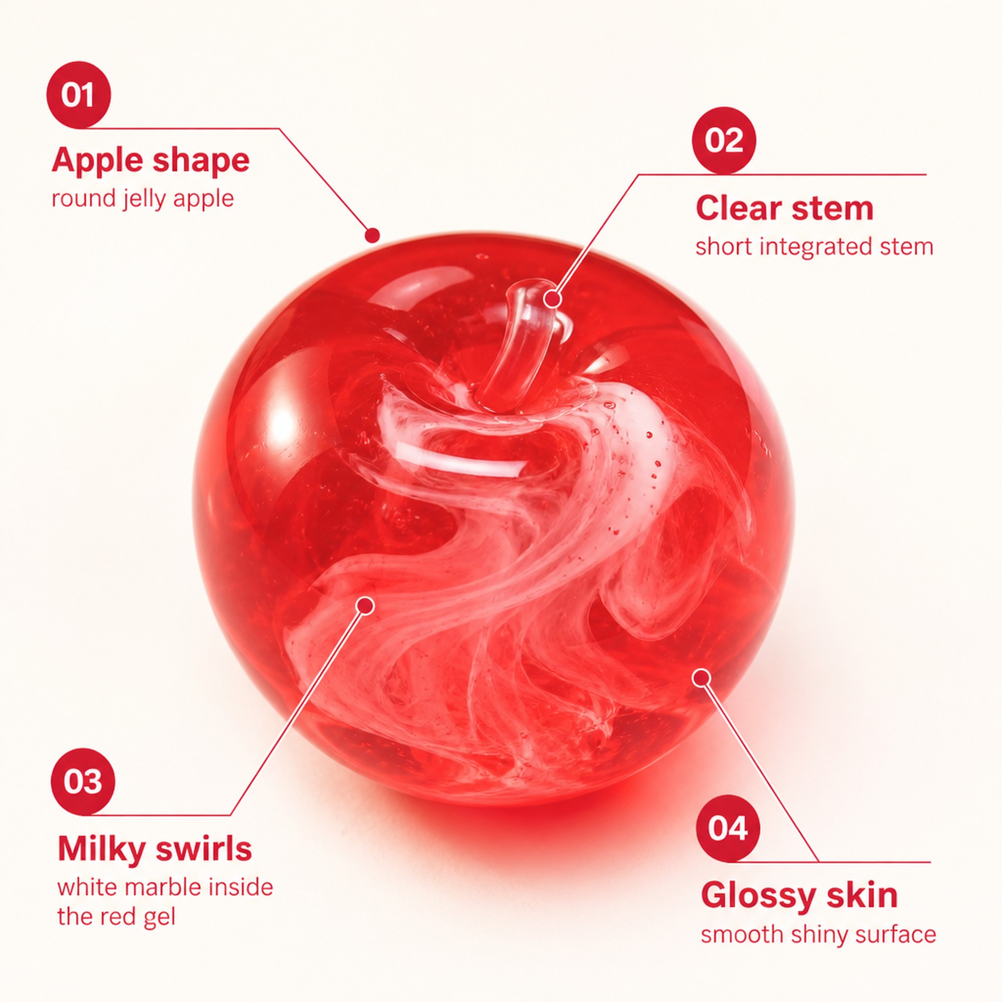 Red Swirl Apple features