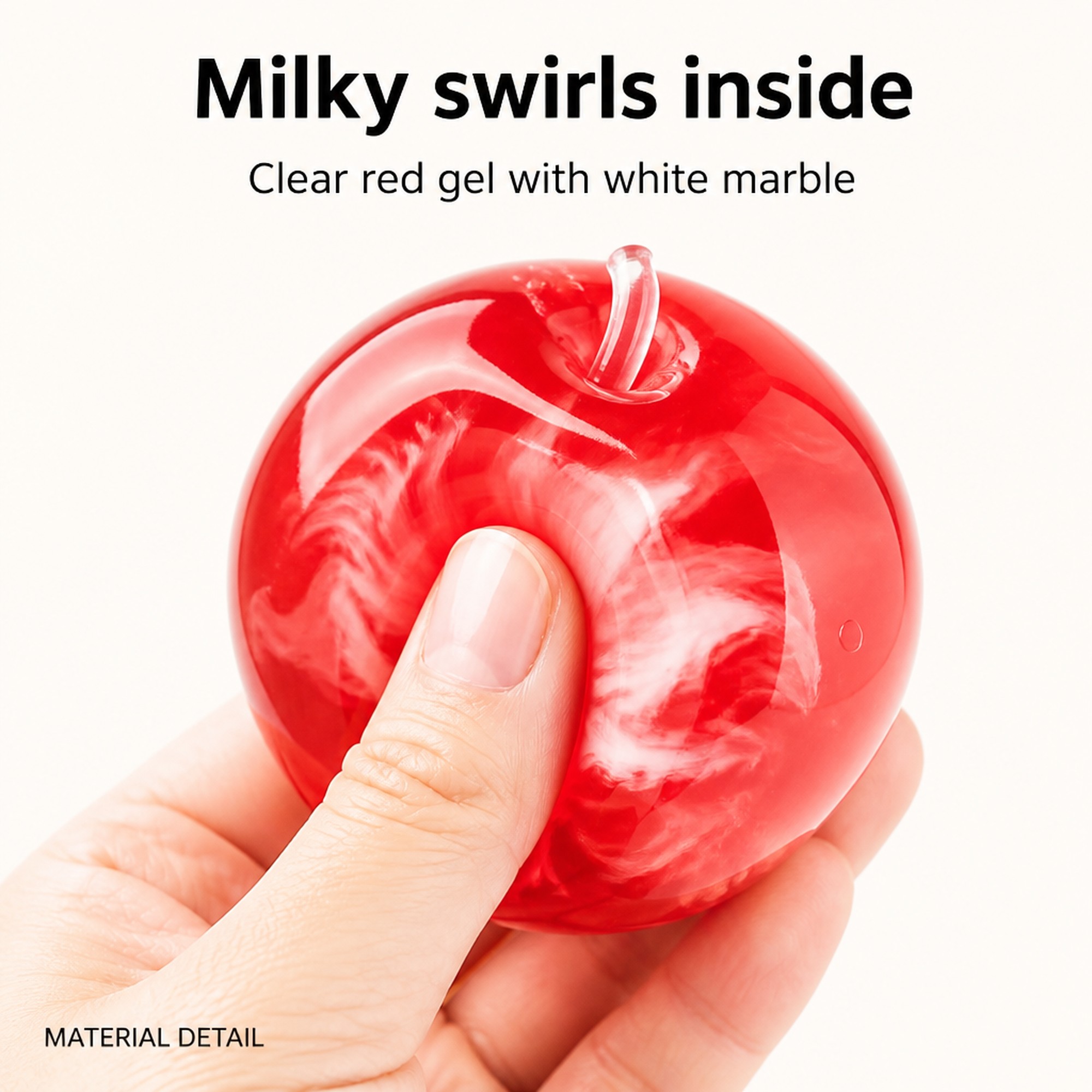 Red Swirl Apple milky swirls