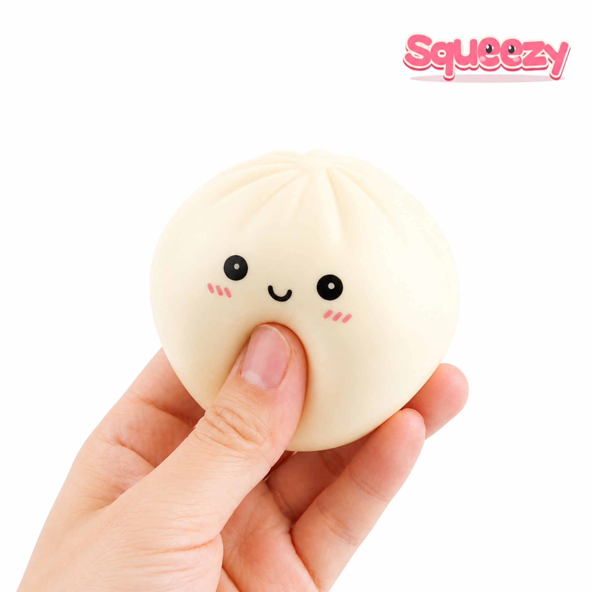 Cream Glow Bao being squeezed