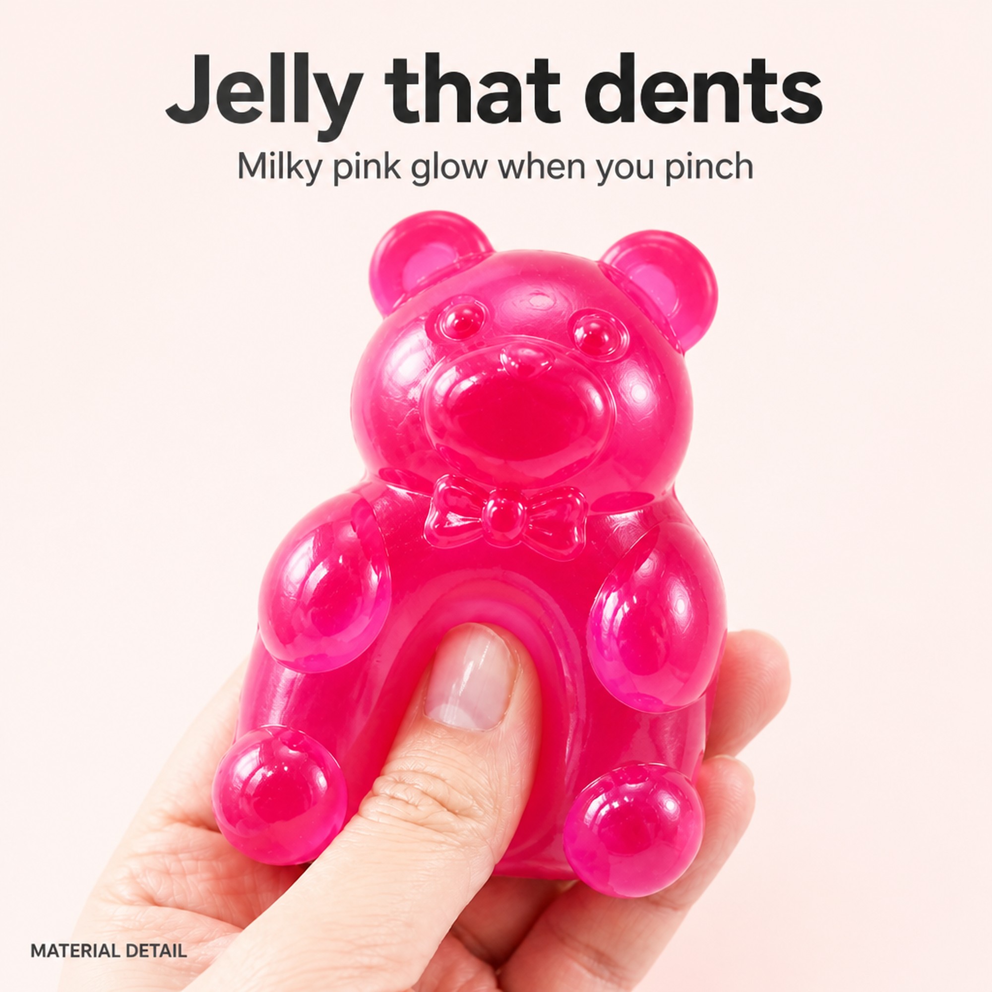 Pink Bow Bear jelly squeeze