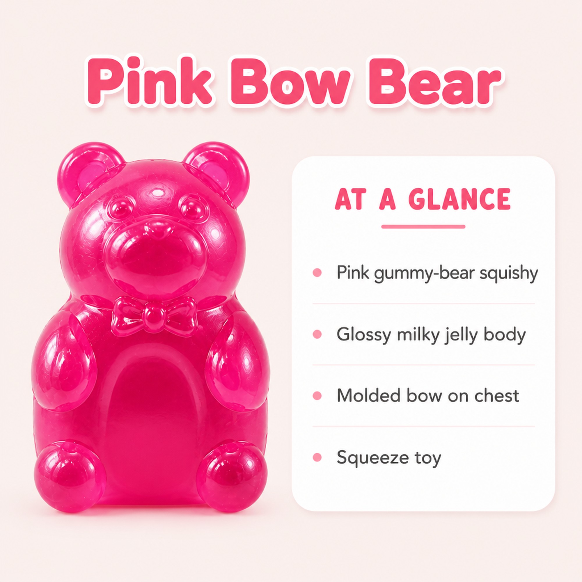 Pink Bow Bear at a glance