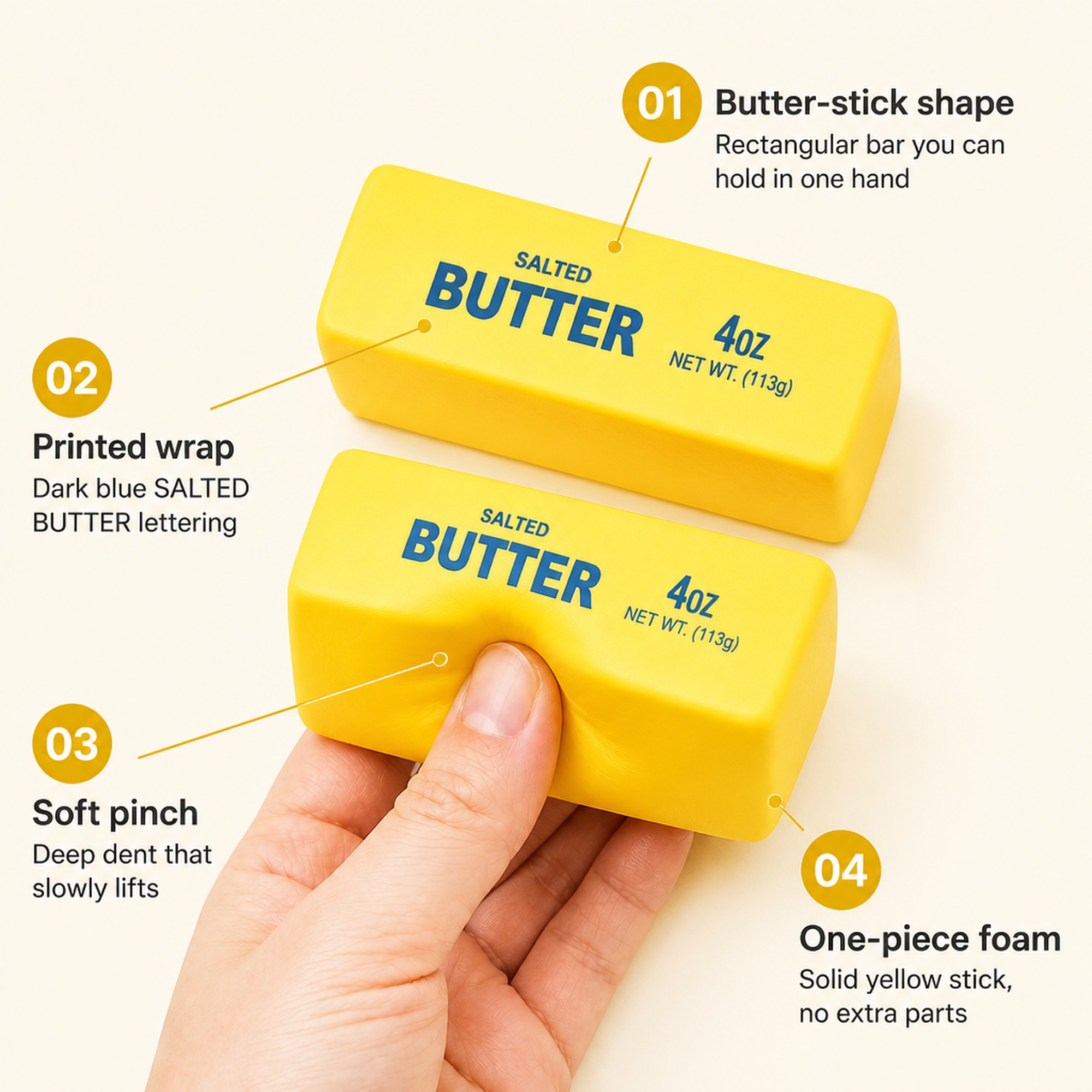Yellow Butter Stick features