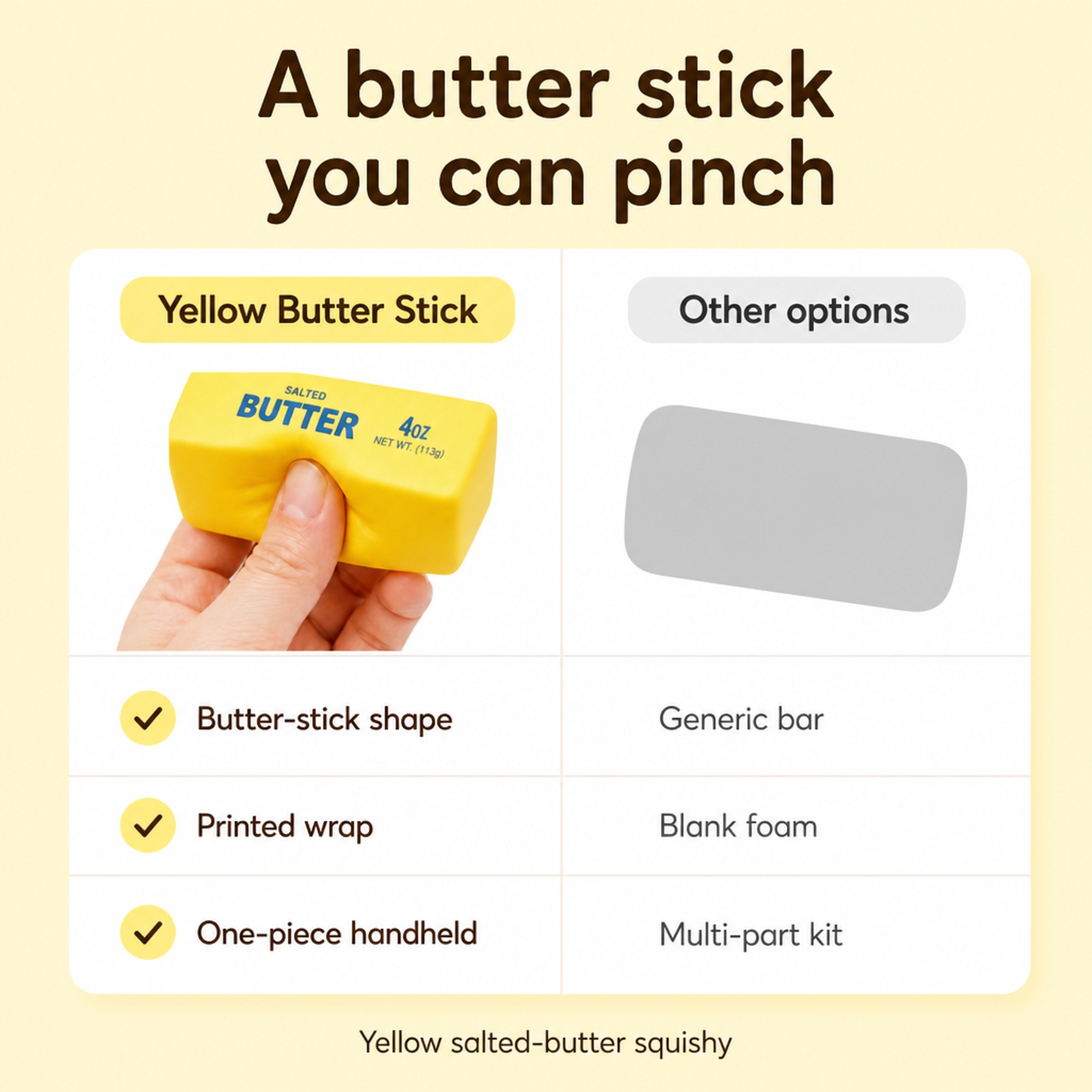 Yellow Butter Stick compared with other options