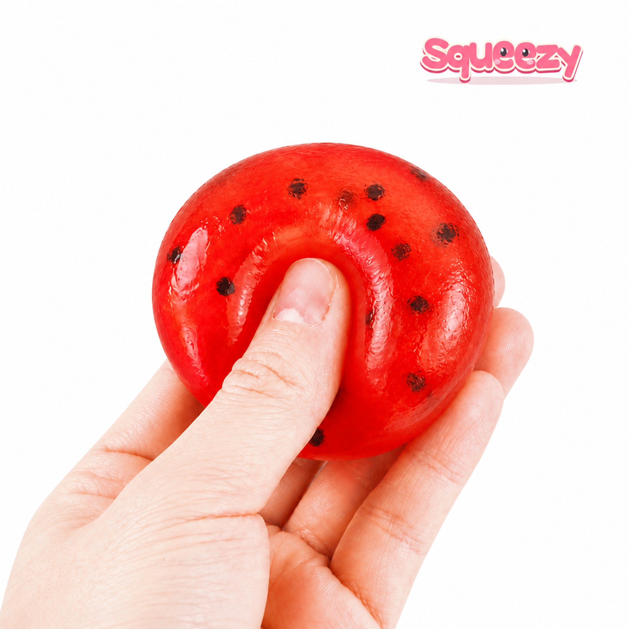 Watermelon Slush being squeezed