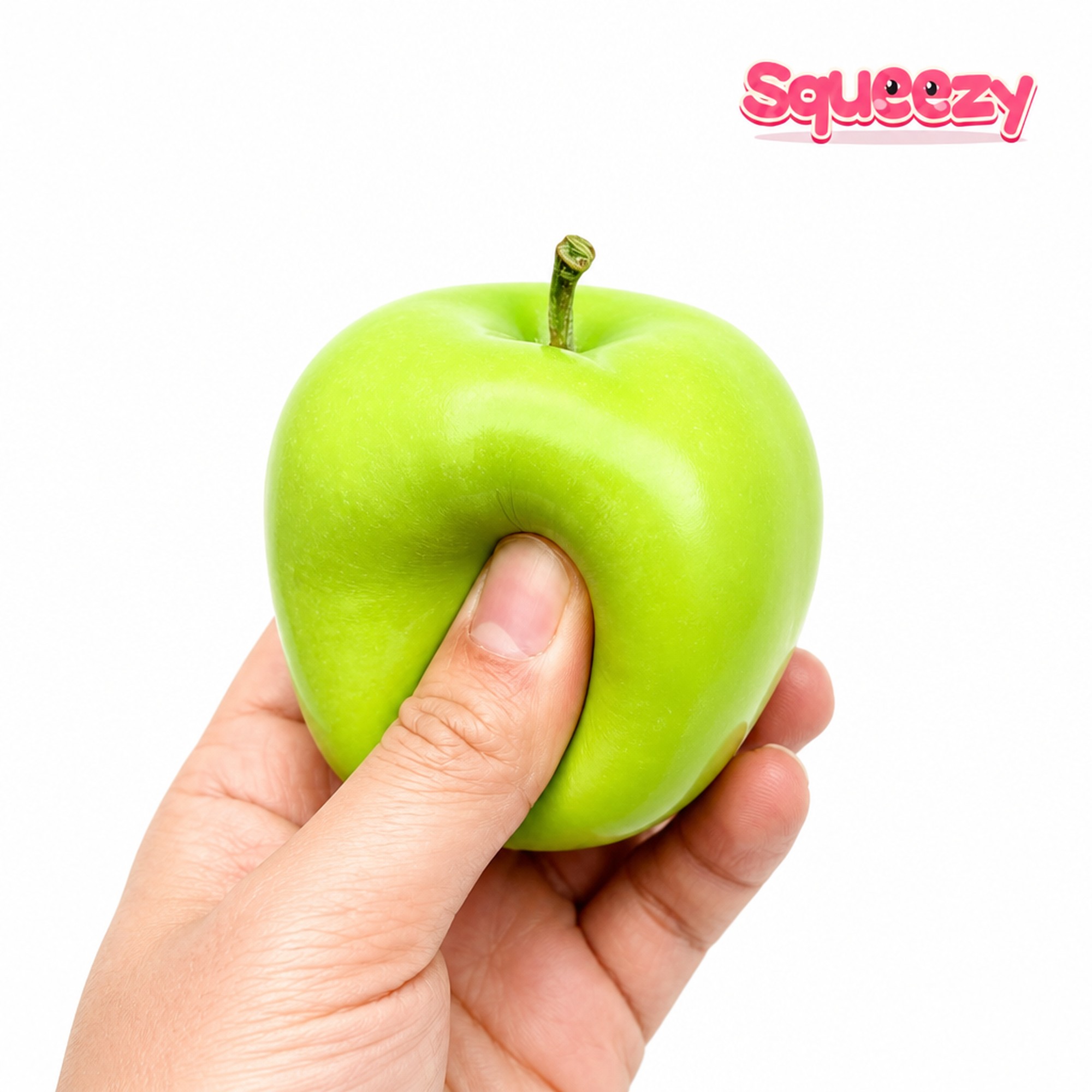 Green Apple Ice being squeezed
