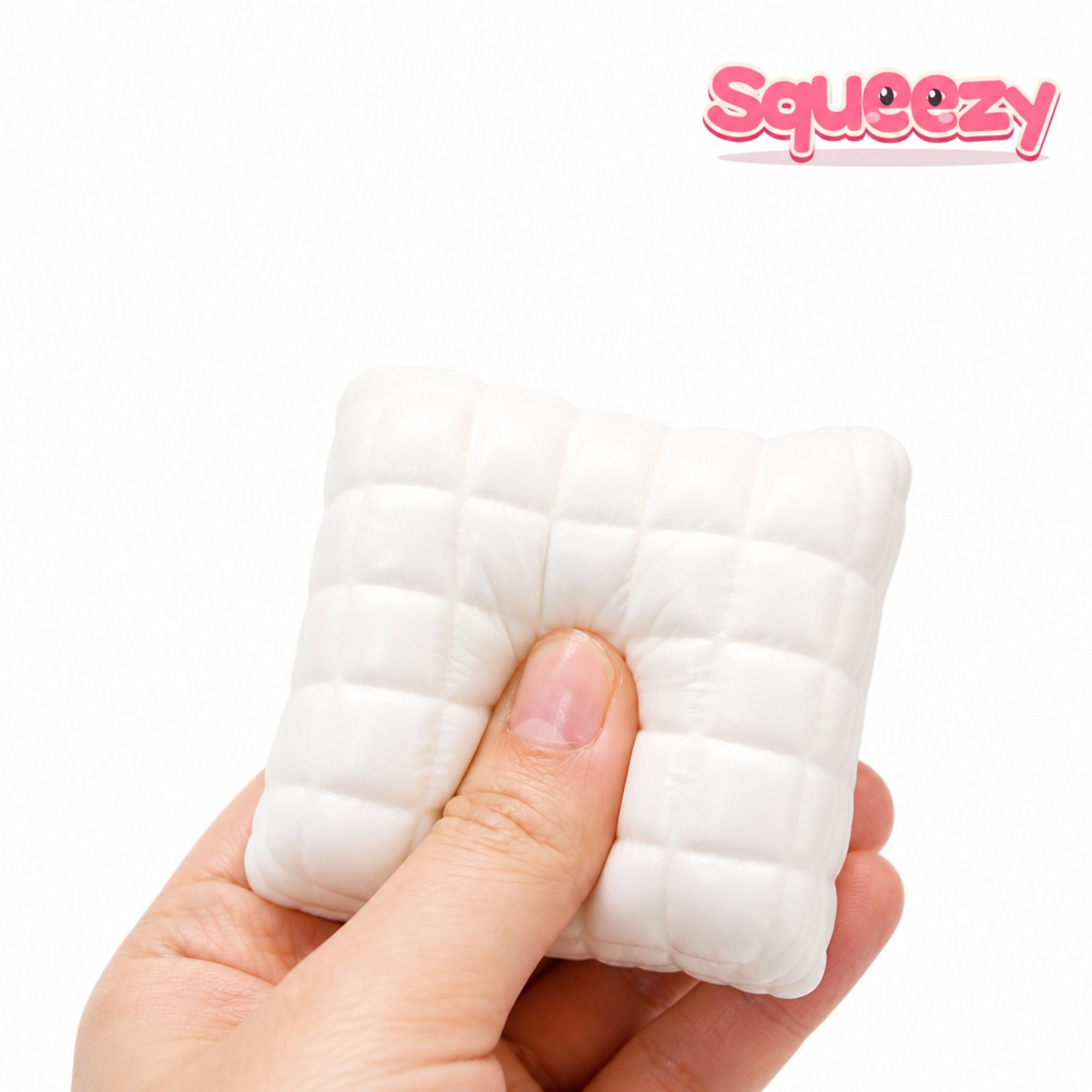 Down Pillow being squeezed