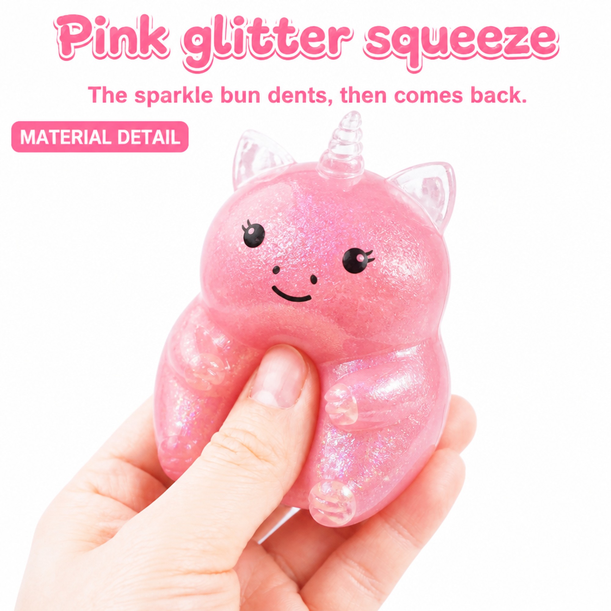 Gold Unicorn Bao glitter squeeze