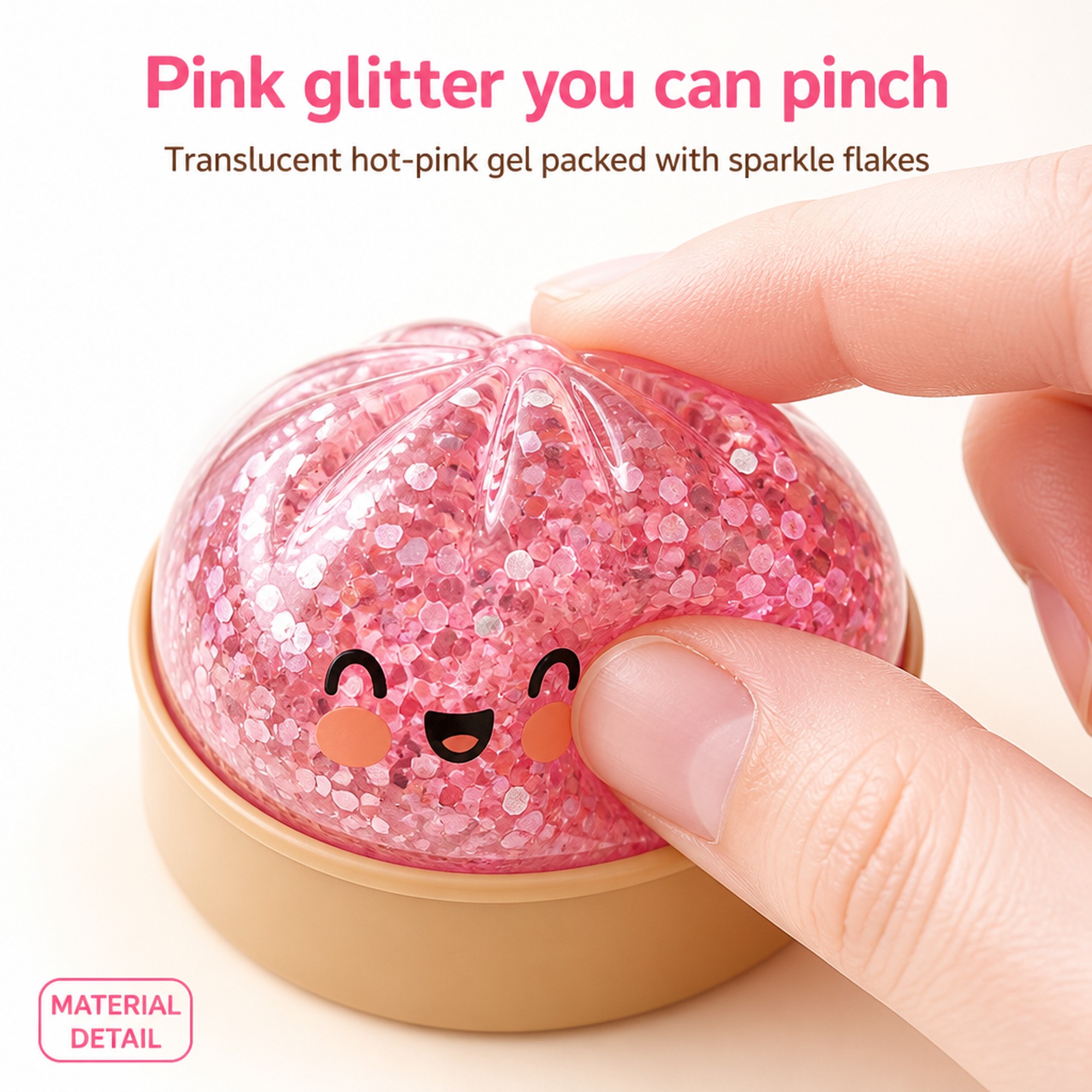 Pink Sparkle Bao glitter gel