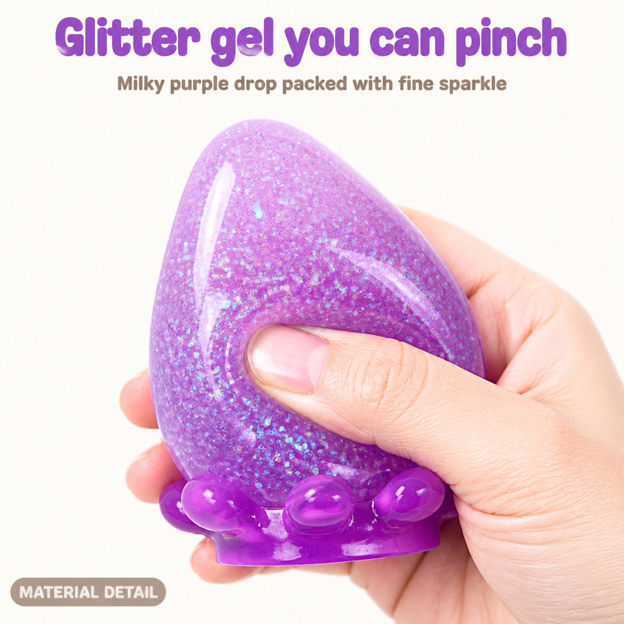 Purple Glitter Drop glitter gel