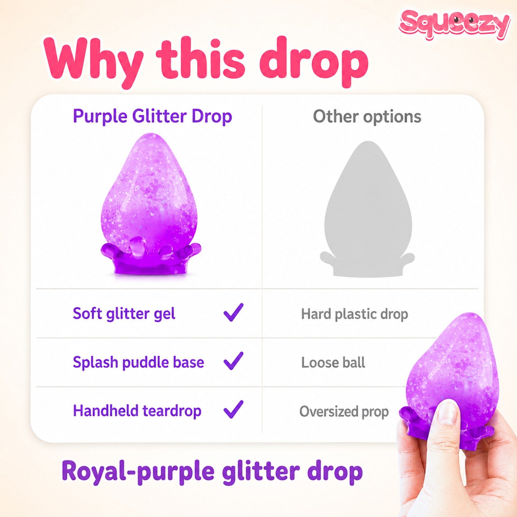 Purple Glitter Drop compared with other options