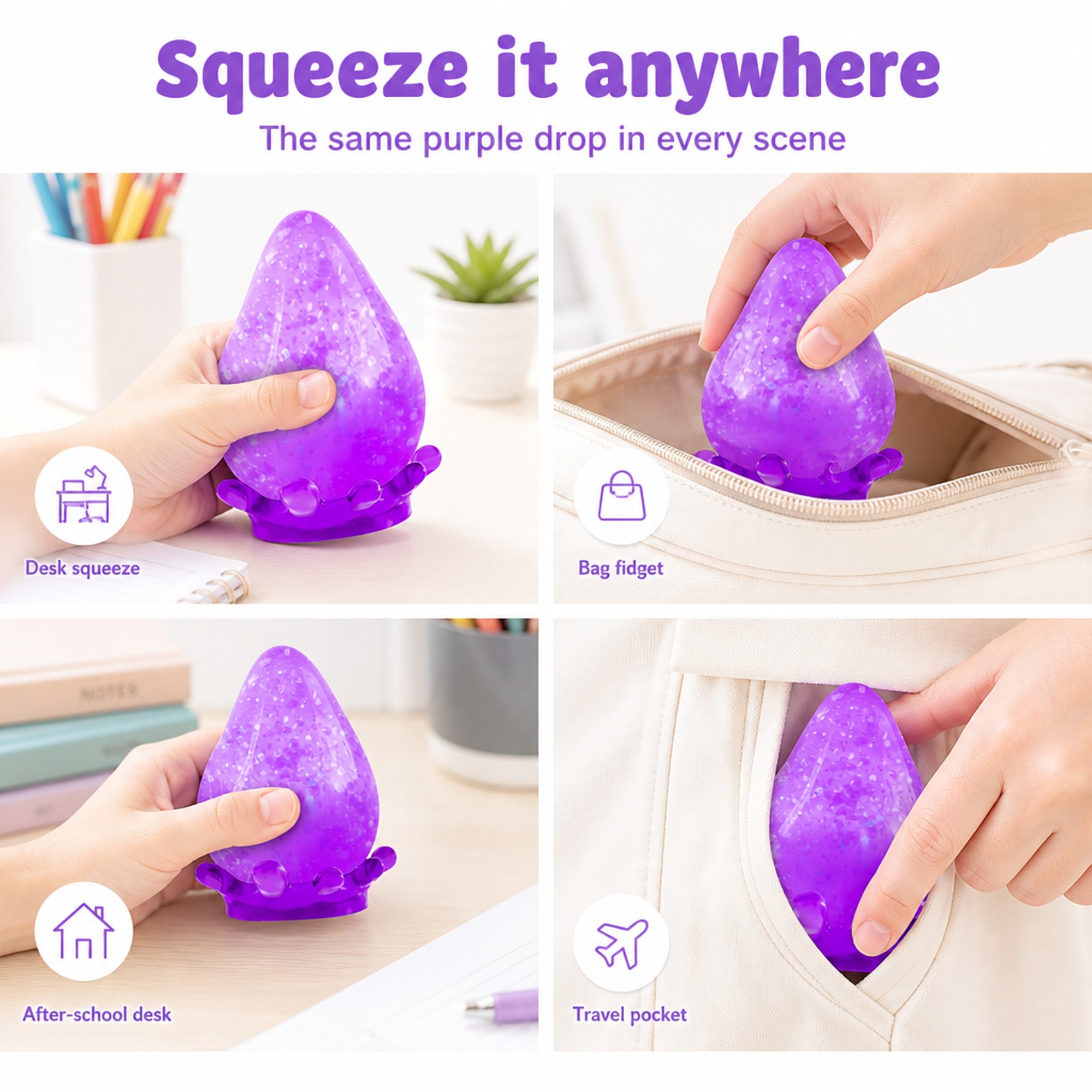 Purple Glitter Drop use occasions