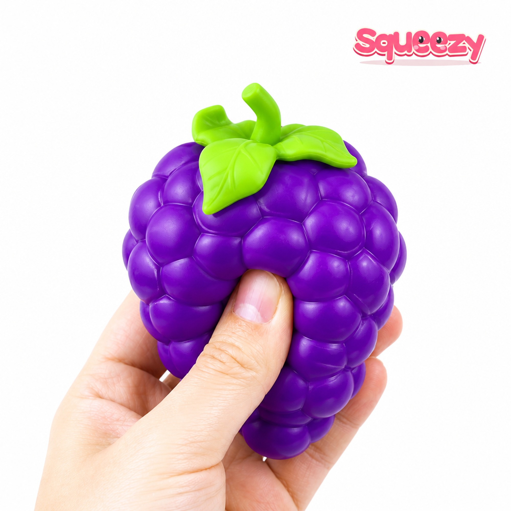 Jumbo Purple Grape being squeezed