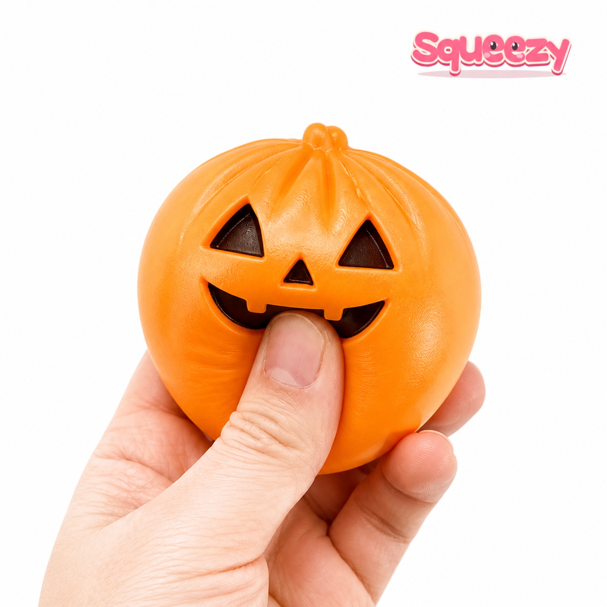 Pumpkin Bao being squeezed