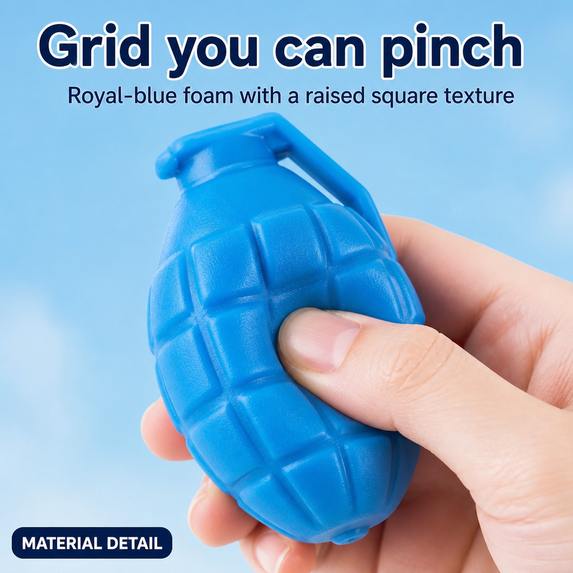 Blue Grenade foam squeeze