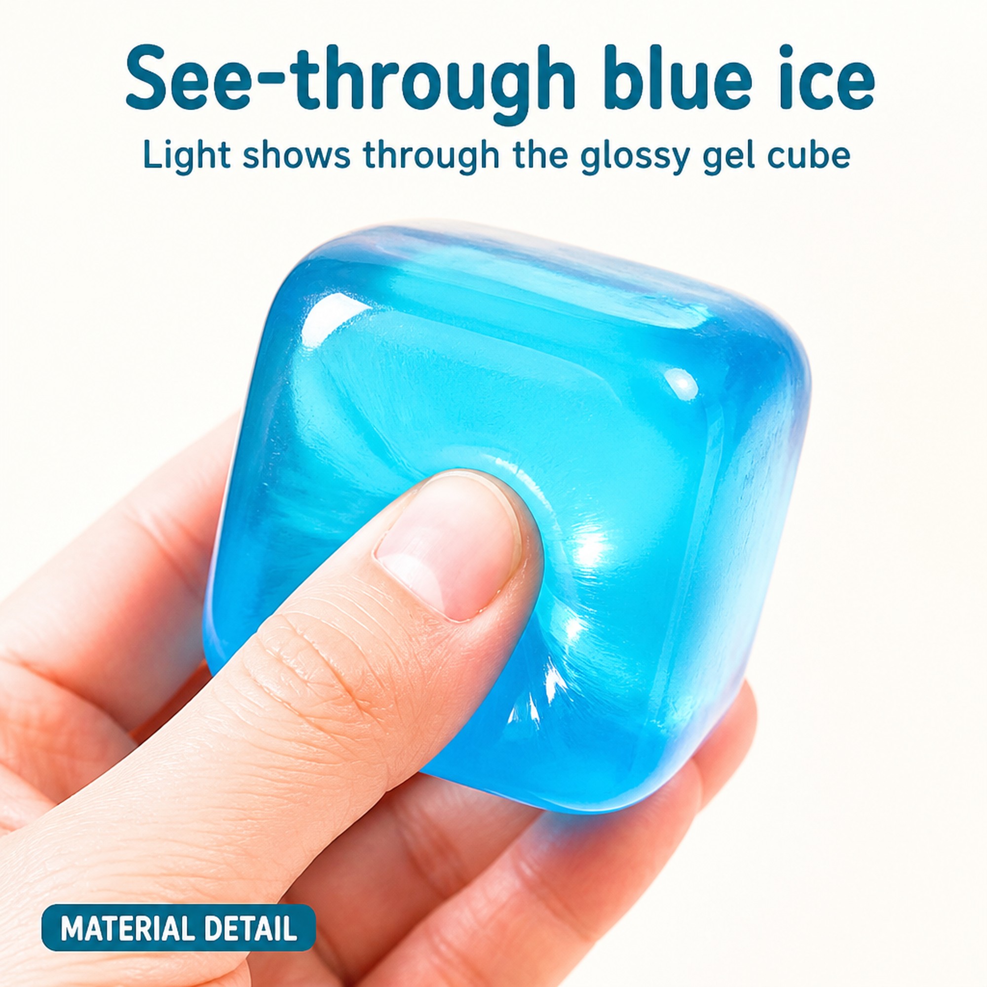 Blue Ice Cube see-through gel