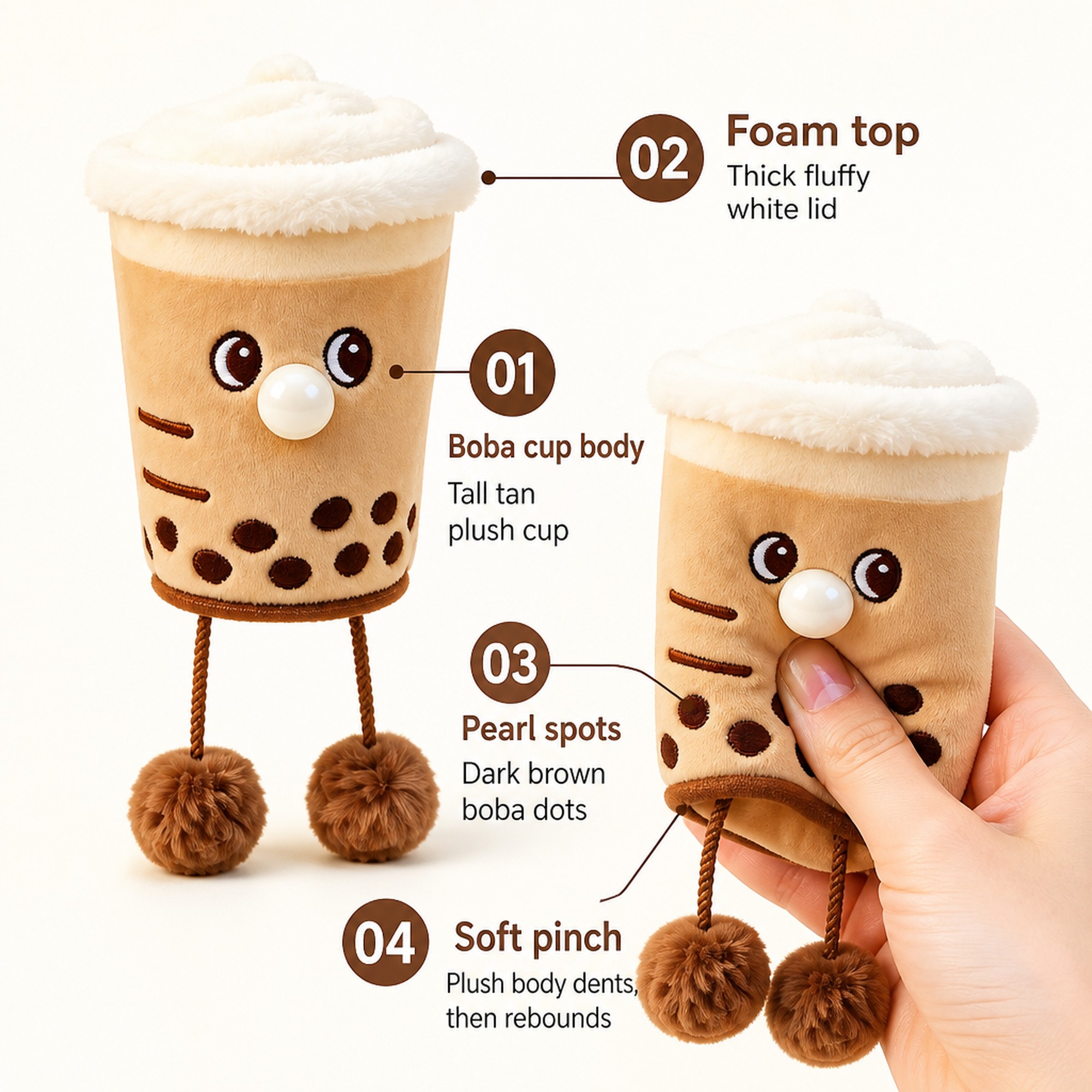 Boba Plush features